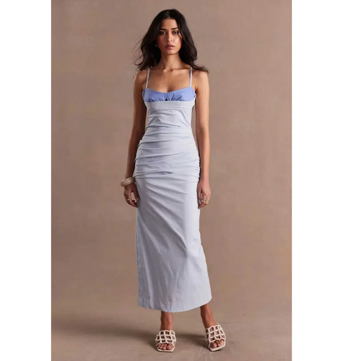 Sovere Beguile Midi Dress Moody Blue Size Small / AU 8 - Image 1