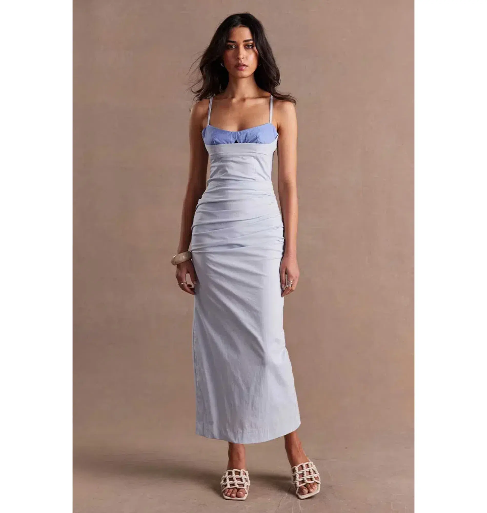 Sovere Beguile Midi Dress Moody Blue Size Small / AU 8 - Image 1