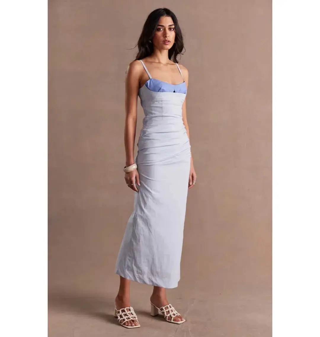 Sovere Beguile Midi Dress Moody Blue Size Small / AU 8 for rent on The Volte - main image