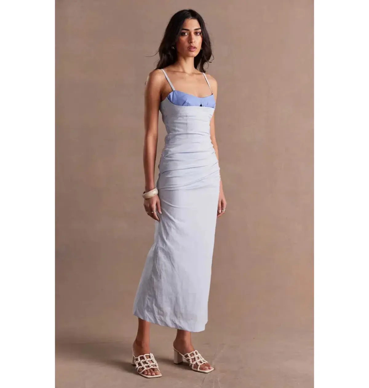 Sovere Beguile Midi Dress Moody Blue Size Small / AU 8 - Image 2