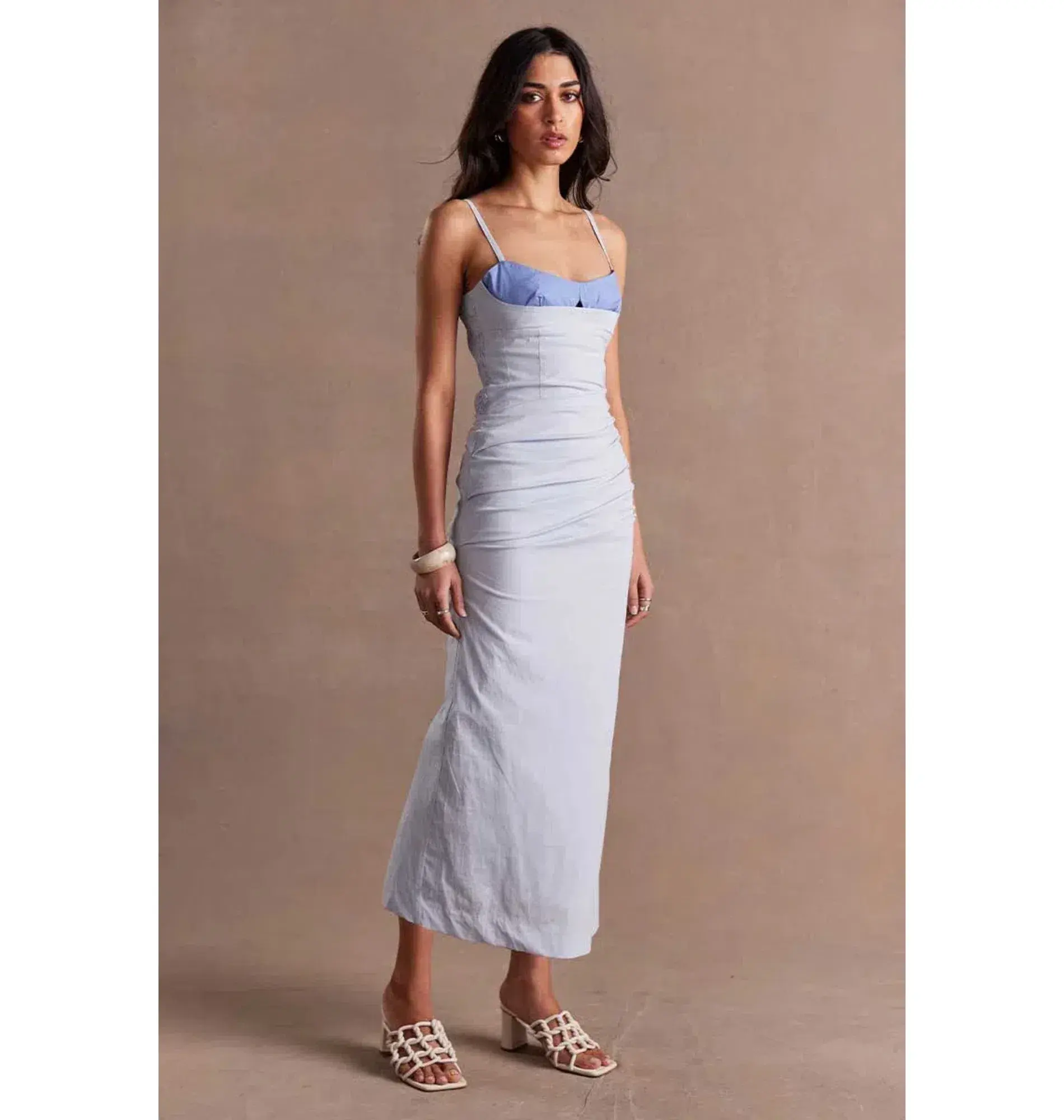 Sovere Beguile Midi Dress Moody Blue Size Small / AU 8 - Image 2