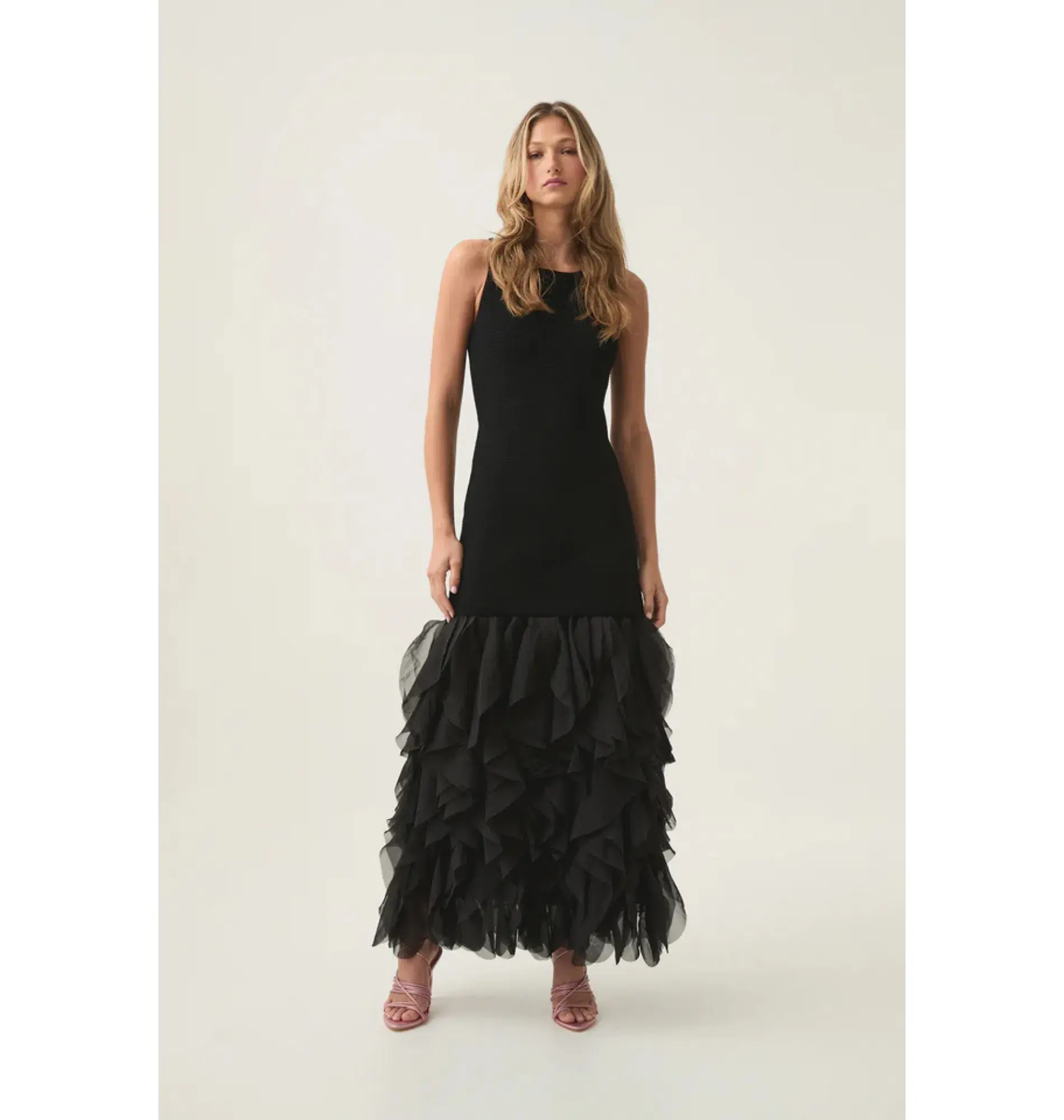 Aje Elations Knit Maxi Dress Black Size AU 8  - Image 1