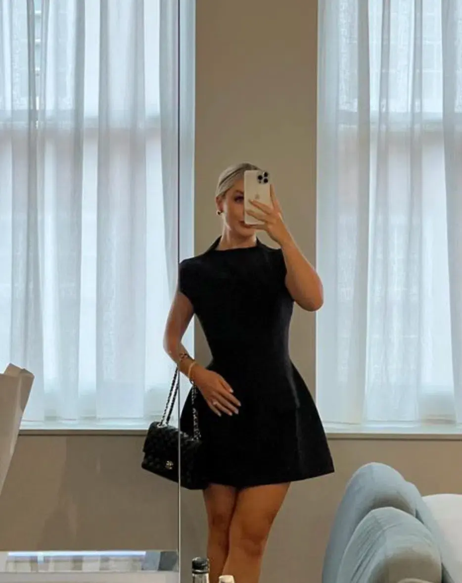 Odd Muse Cap Sleeve Mini Dress Black Size XS / AU 6  for rent on The Volte - main image