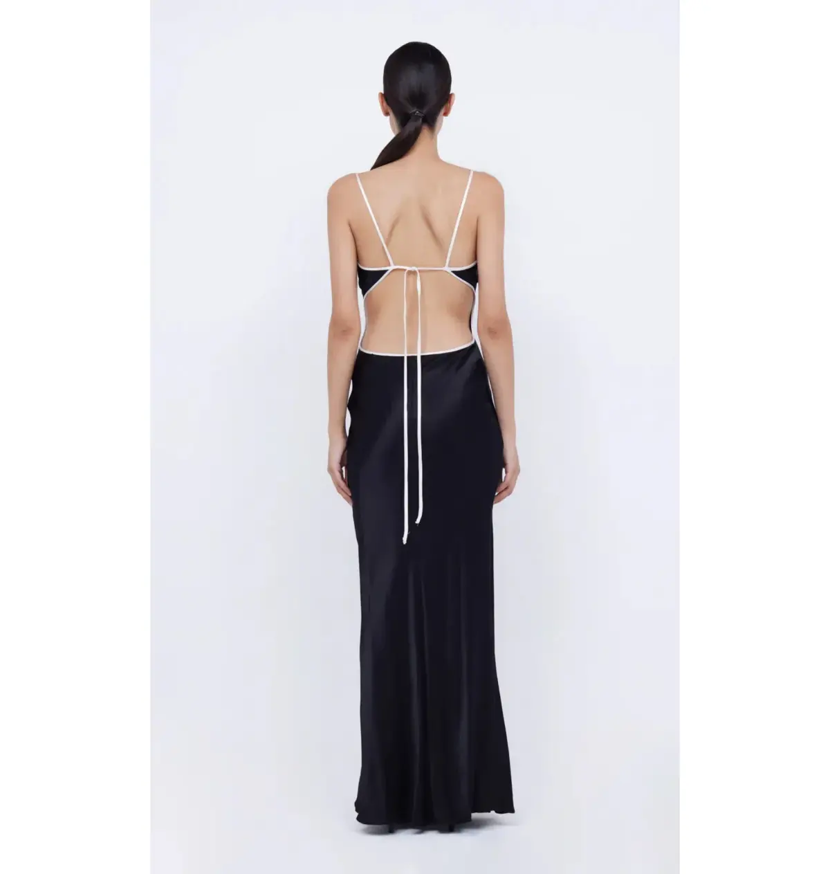 Bec & Bridge Cedar City Maxi Dress Black/Ivory Size AU 8 - Image 3