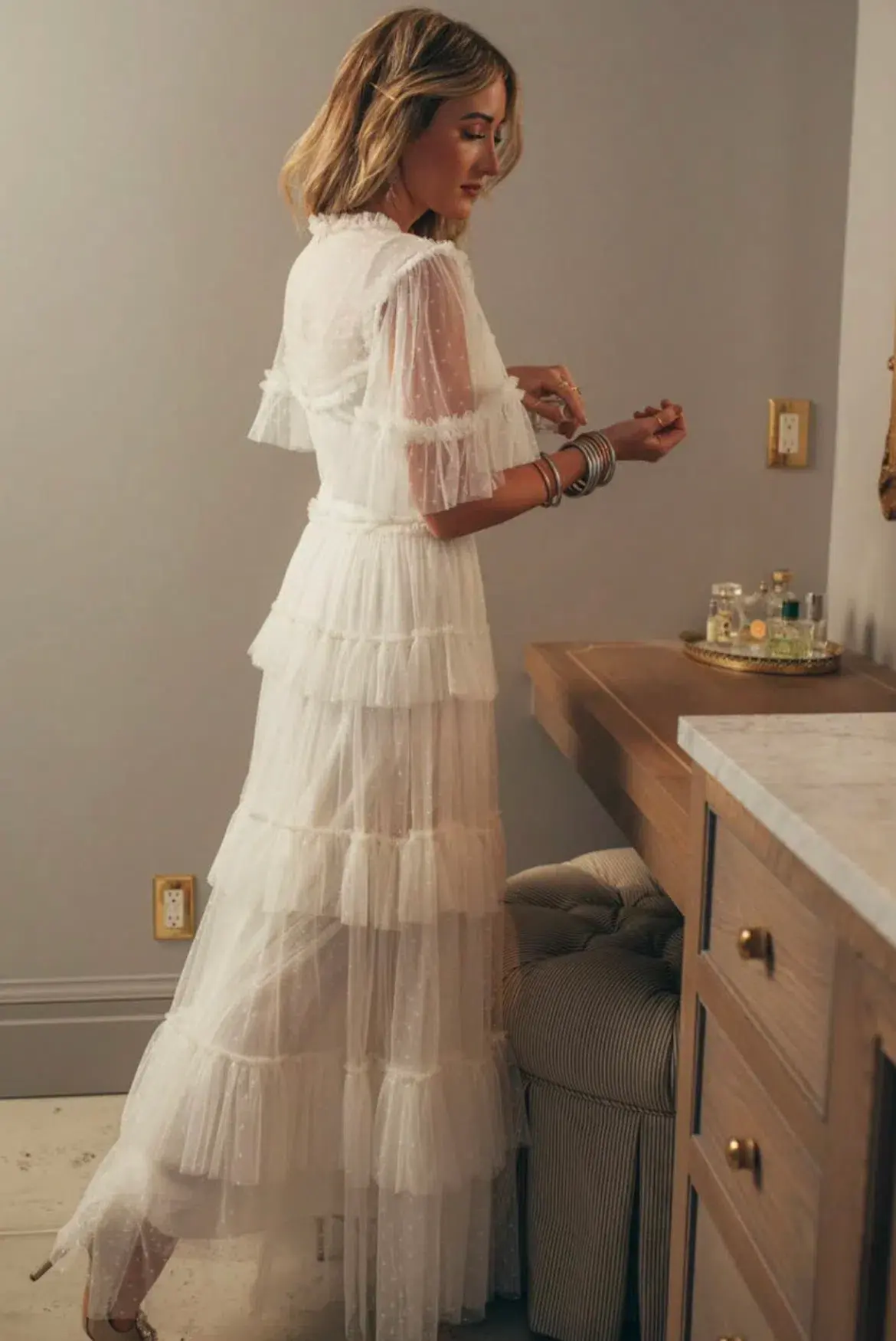 Ivy City Co Whimsical Dress in White Size 2XL / AU 20 - Image 4