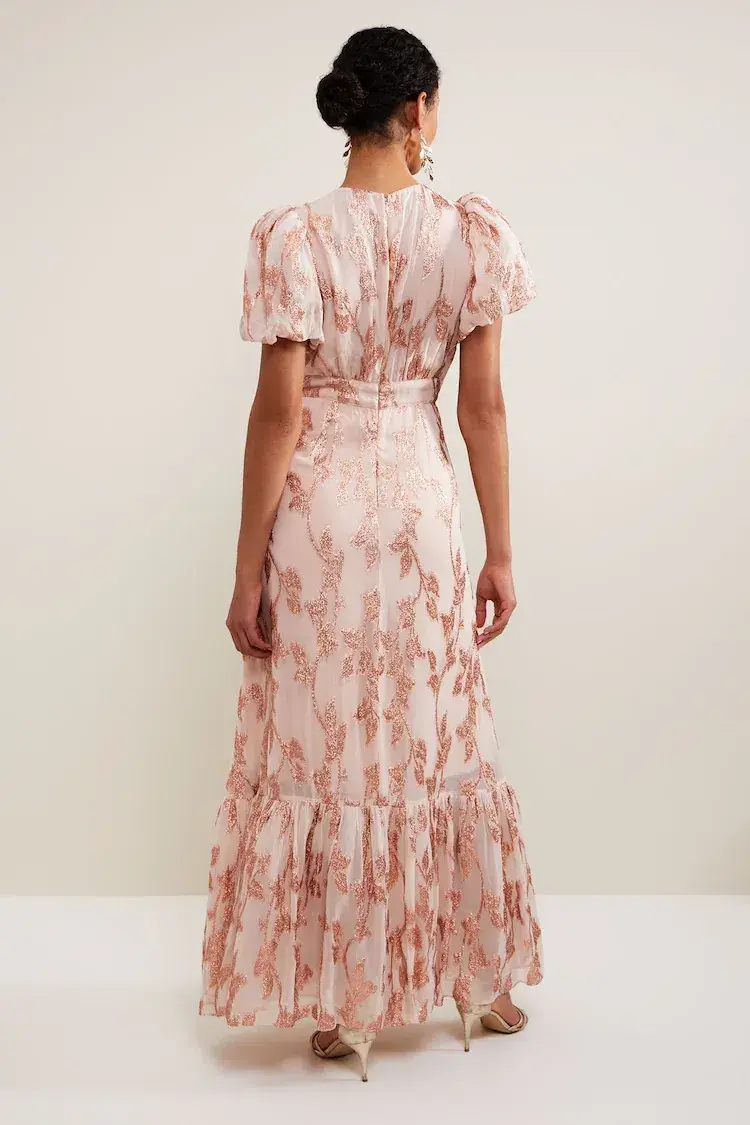Phase Eight Genette Jacquard Pink Dress Pink Size 20 - Image 3