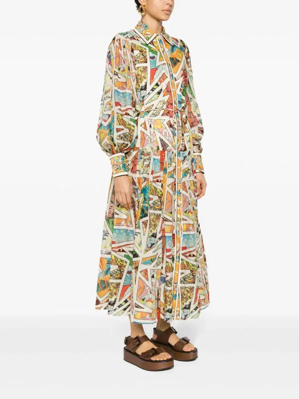 Alemais Star Man Midi Shirtdress Multi Size 10 AU - Image 4