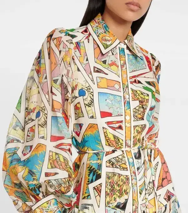 Alemais Star Man Midi Shirtdress Multi Size 10 AU - Image 10