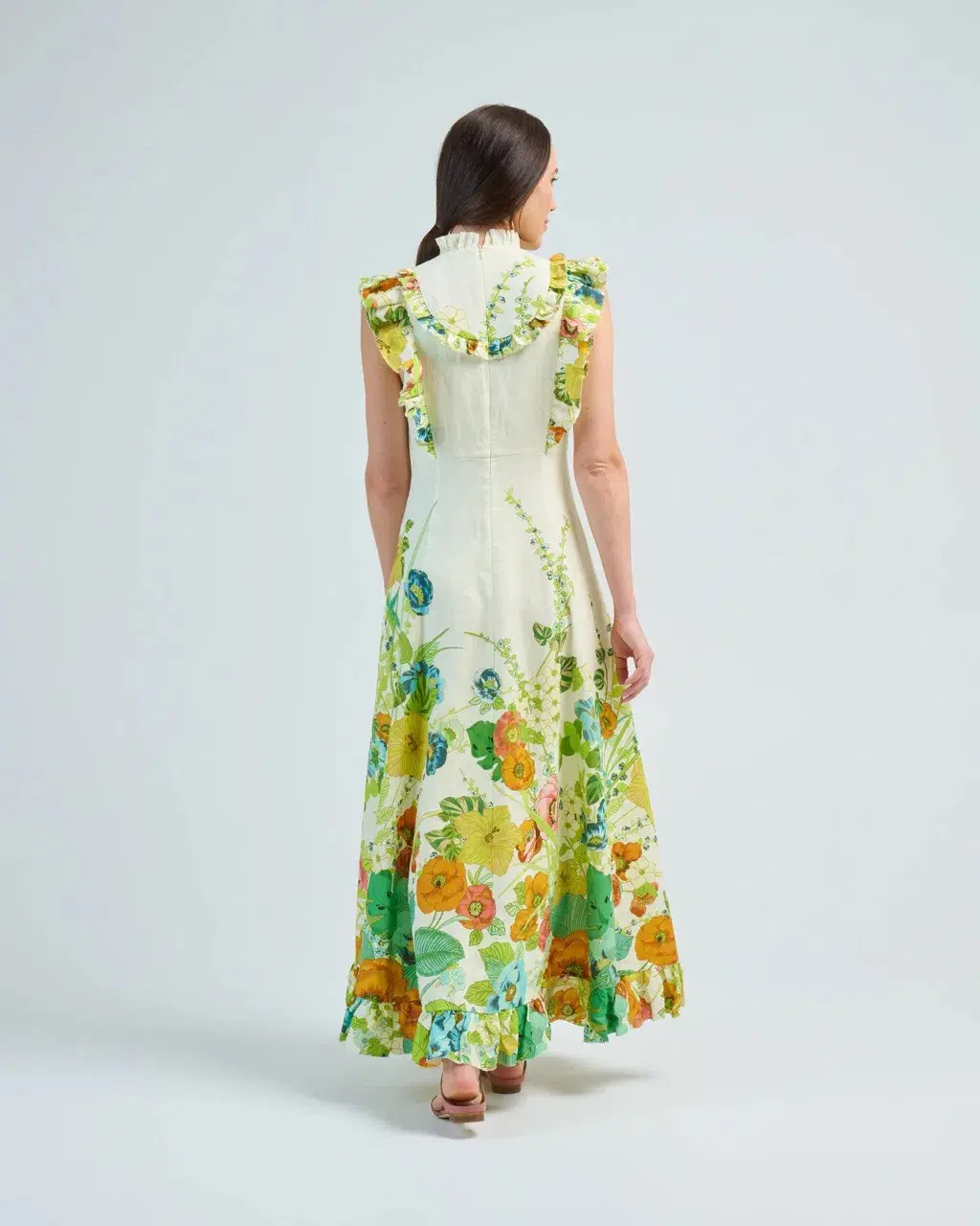 Alemais Constance Midi Ruffle Dress Floral Size 8 AU  - Image 12