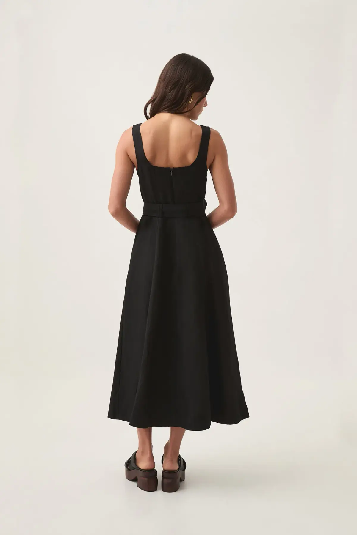 Aje Clay Belted Midi Dress Black Size 8 - Image 3