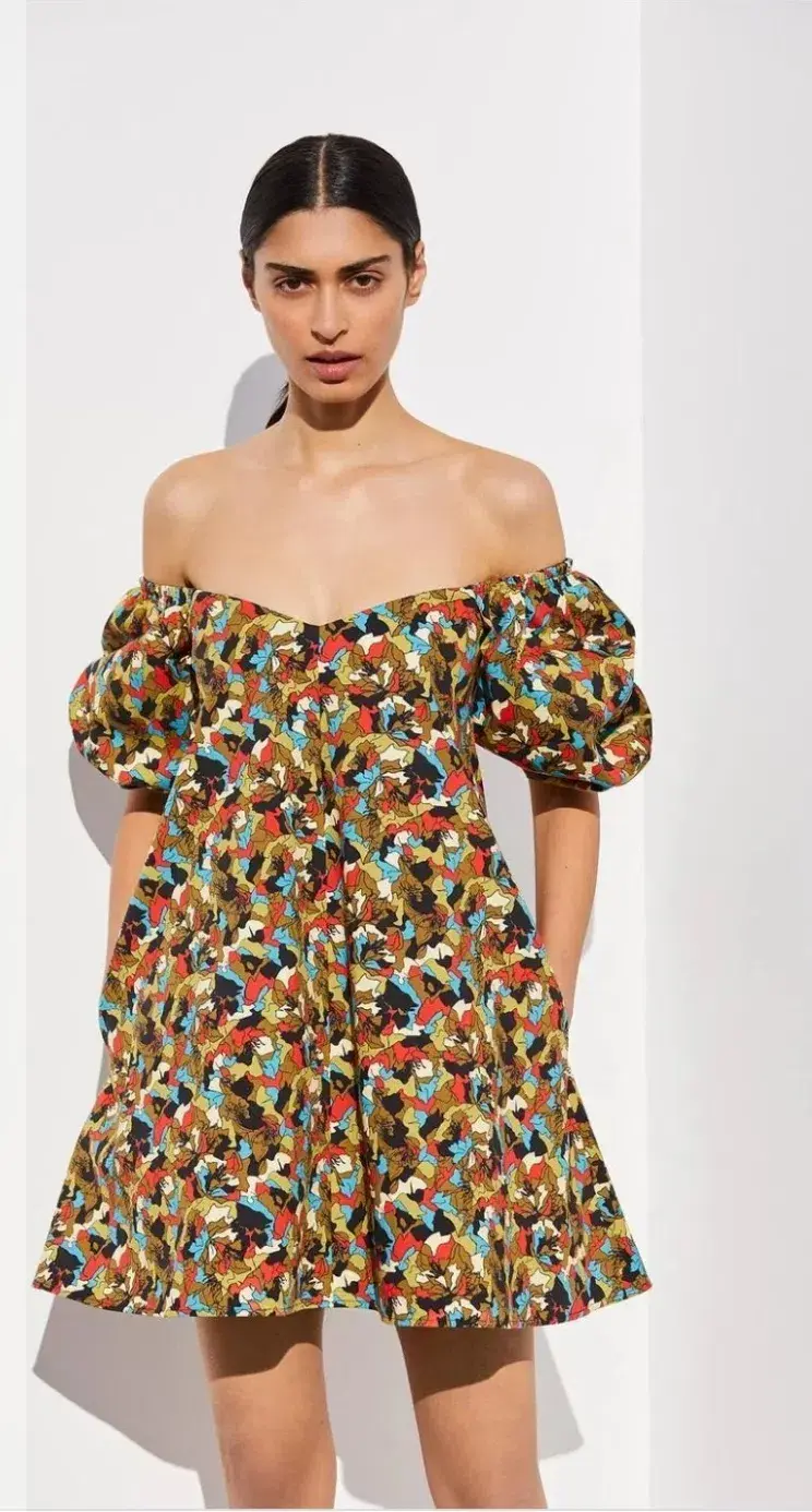 Scanlan Theodore Trapeze Mini Dress Print Size 10 AU - Image 2