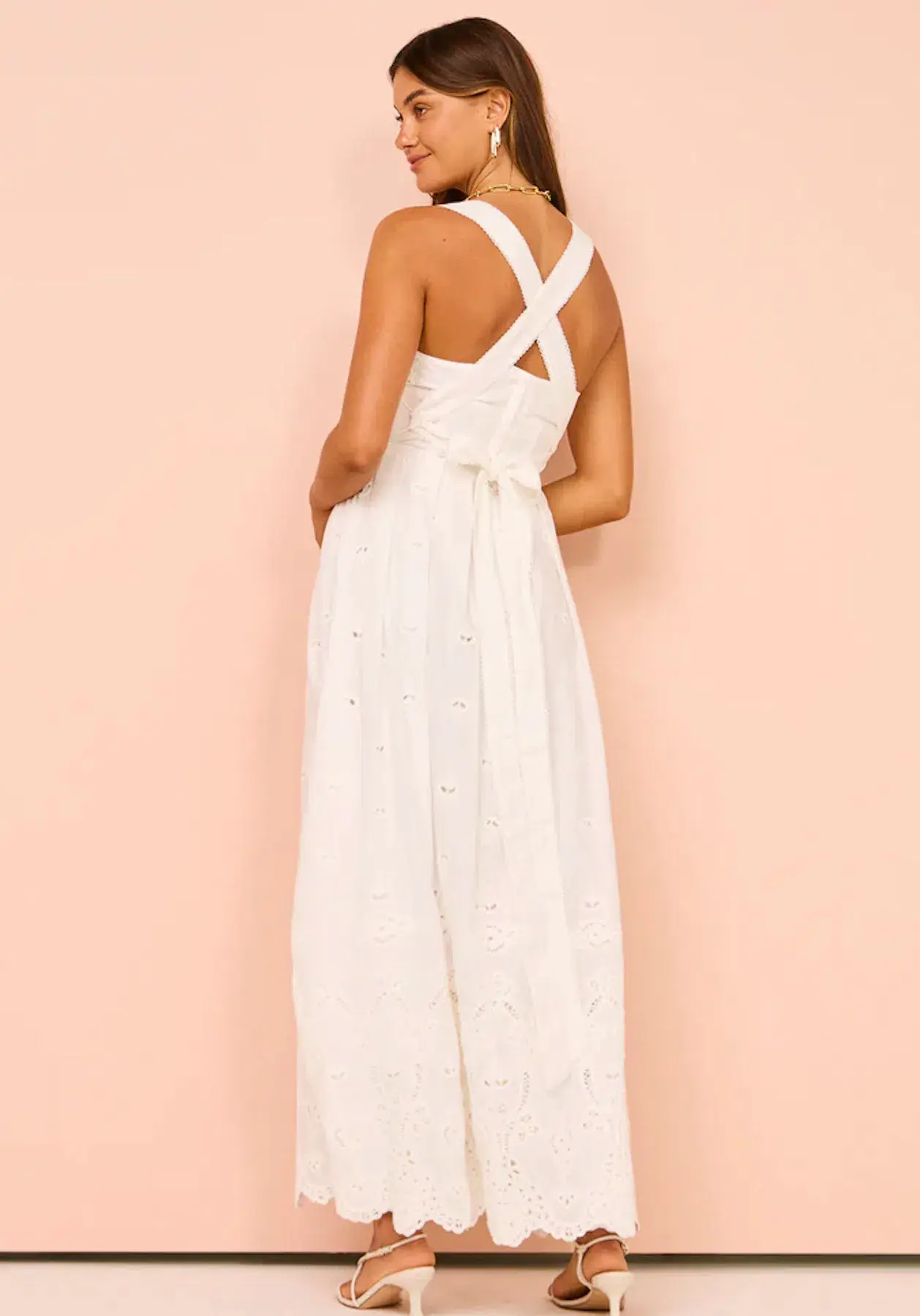 Hansen & Gretel Tulsa Maxi Dress in White Jasmine Size S / AU 8  - Image 3
