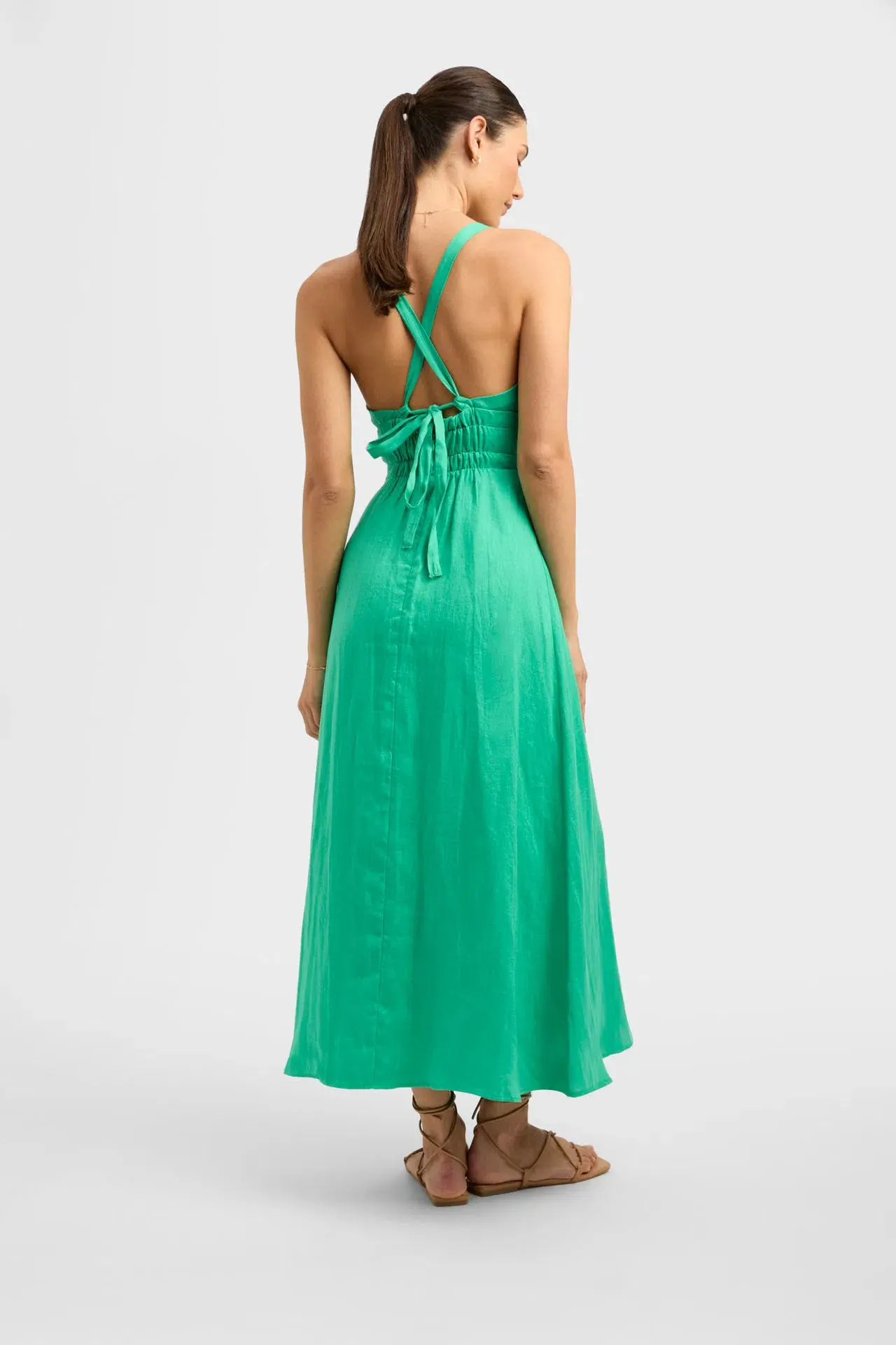Kookai Tahiti Vee Dress Island Green Size S (AU 8) - Image 3