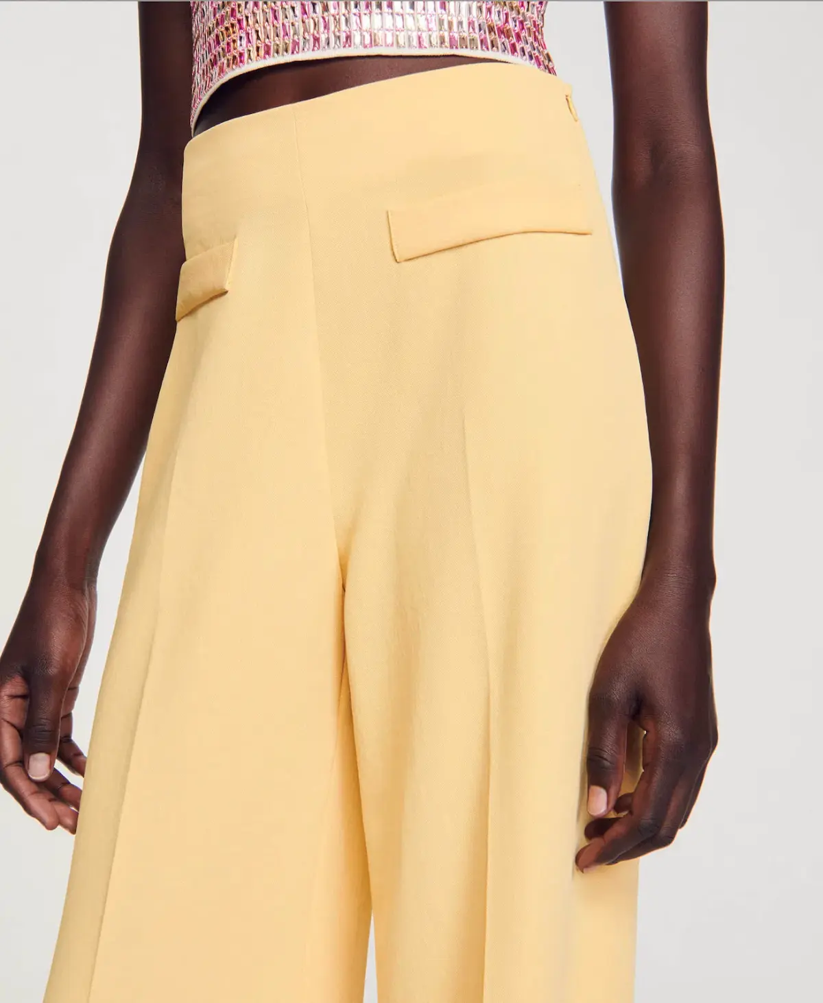 Sandro Pleated Pants Yellow Size 36 / AU 8 - Image 3