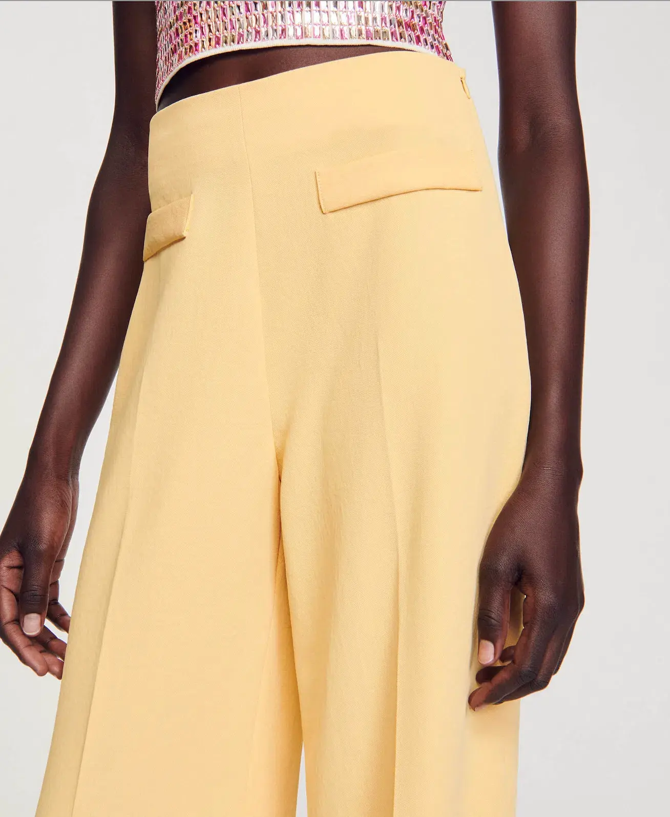 Sandro Pleated Pants Yellow Size 36 / AU 8 - Image 3