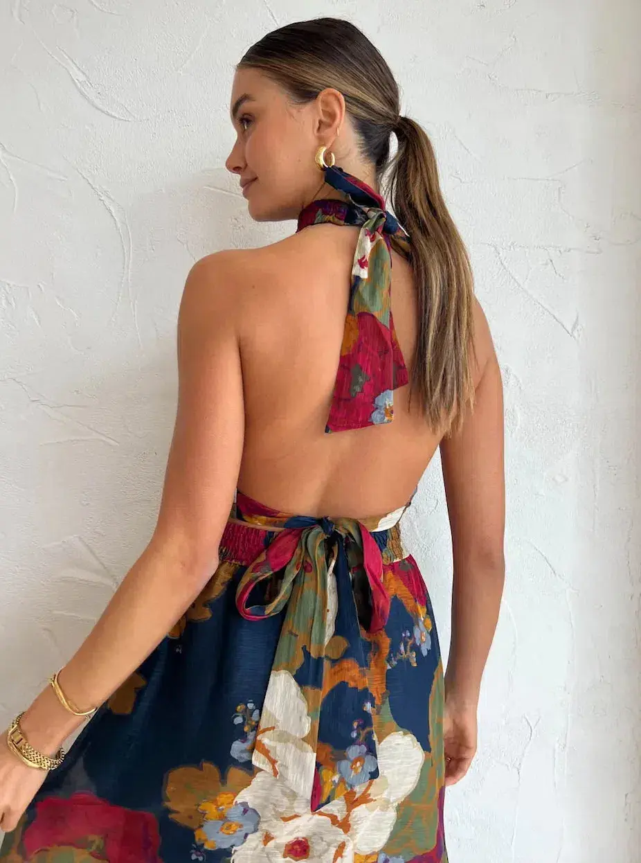 Sir the Label Bonita Halter Top and Maxi Skirt Set Floral Size 6 for rent on The Volte - main image