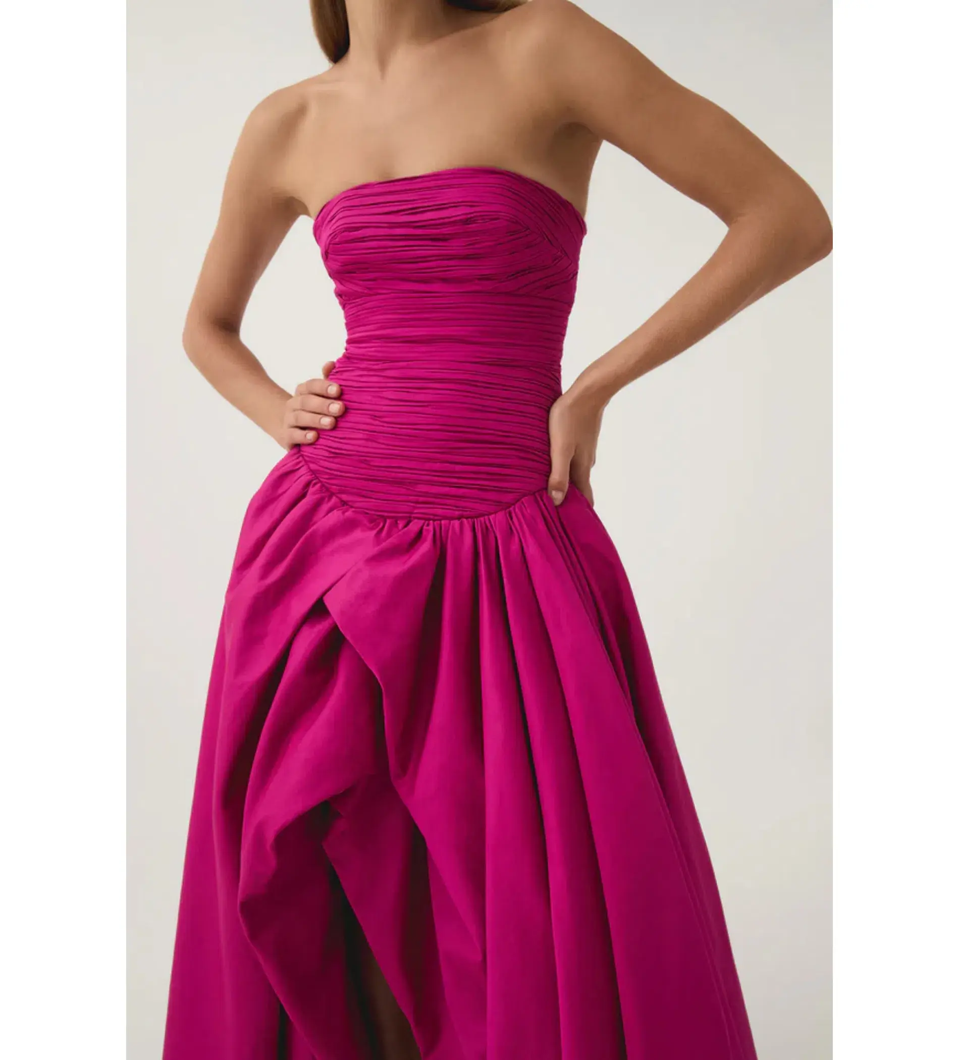 Aje Violette Bubble Hem Maxi Dress in Deep Magenta Size AU 6 - Image 2