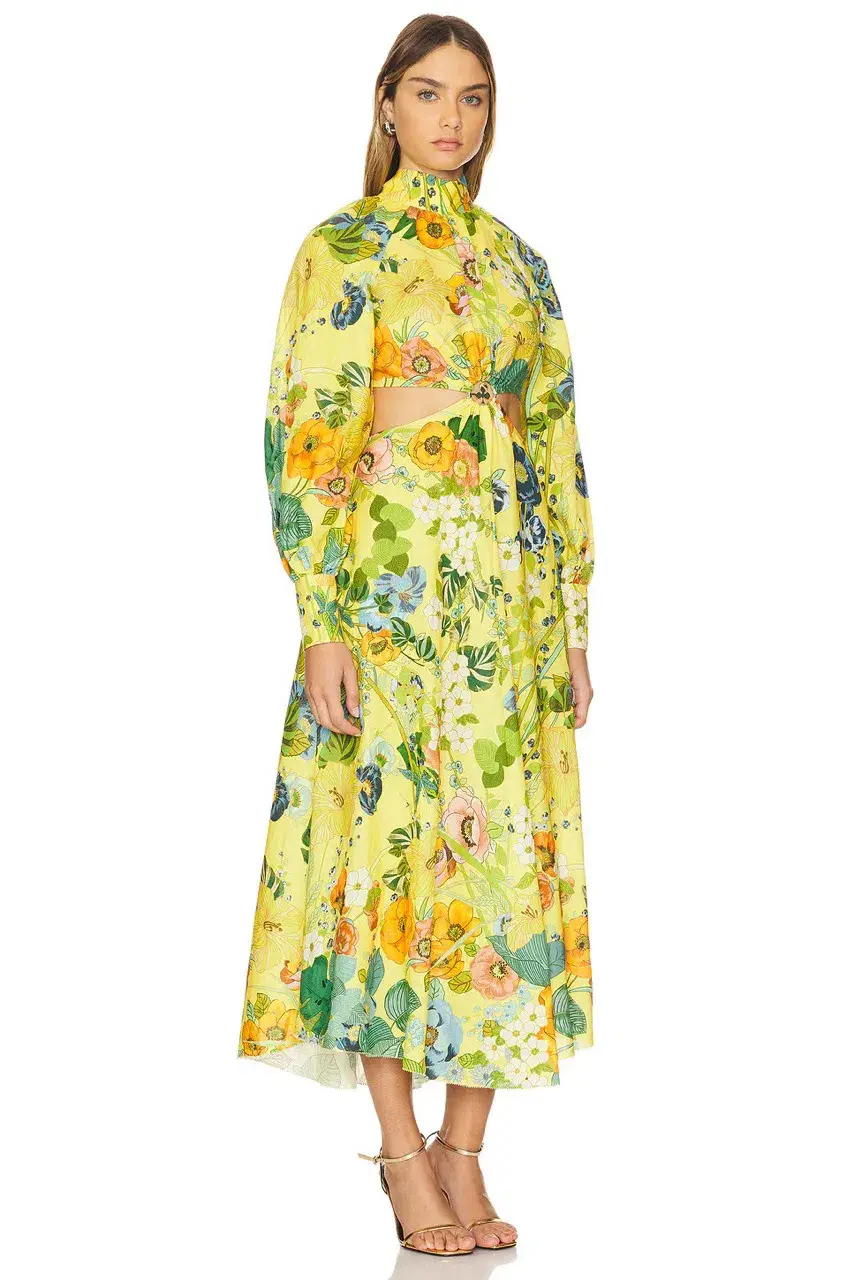 Alemais Cresida Cut Out Midi Dress Multi Size 10 - Image 2