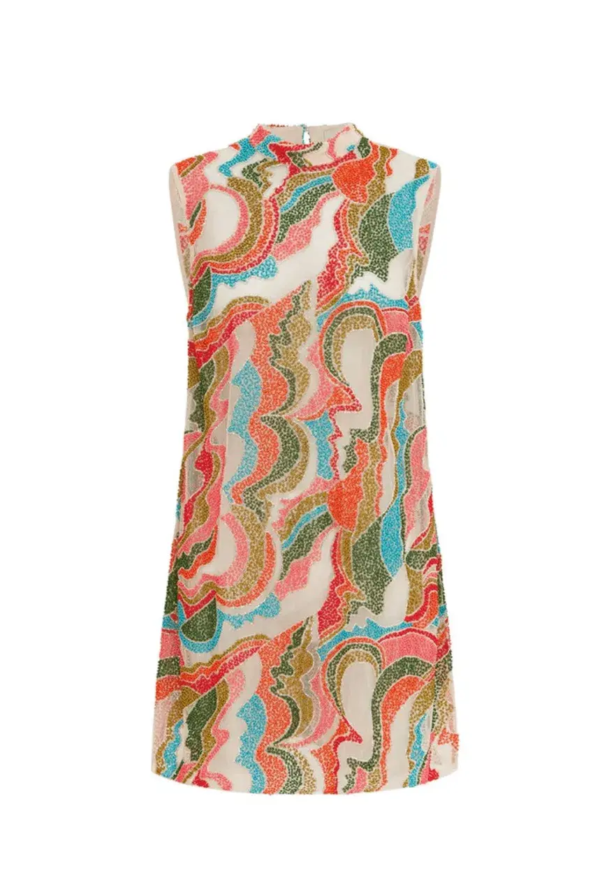 Alemais The Five Bead Embellished Mini Dress Multi Size 10 AU - Image 10