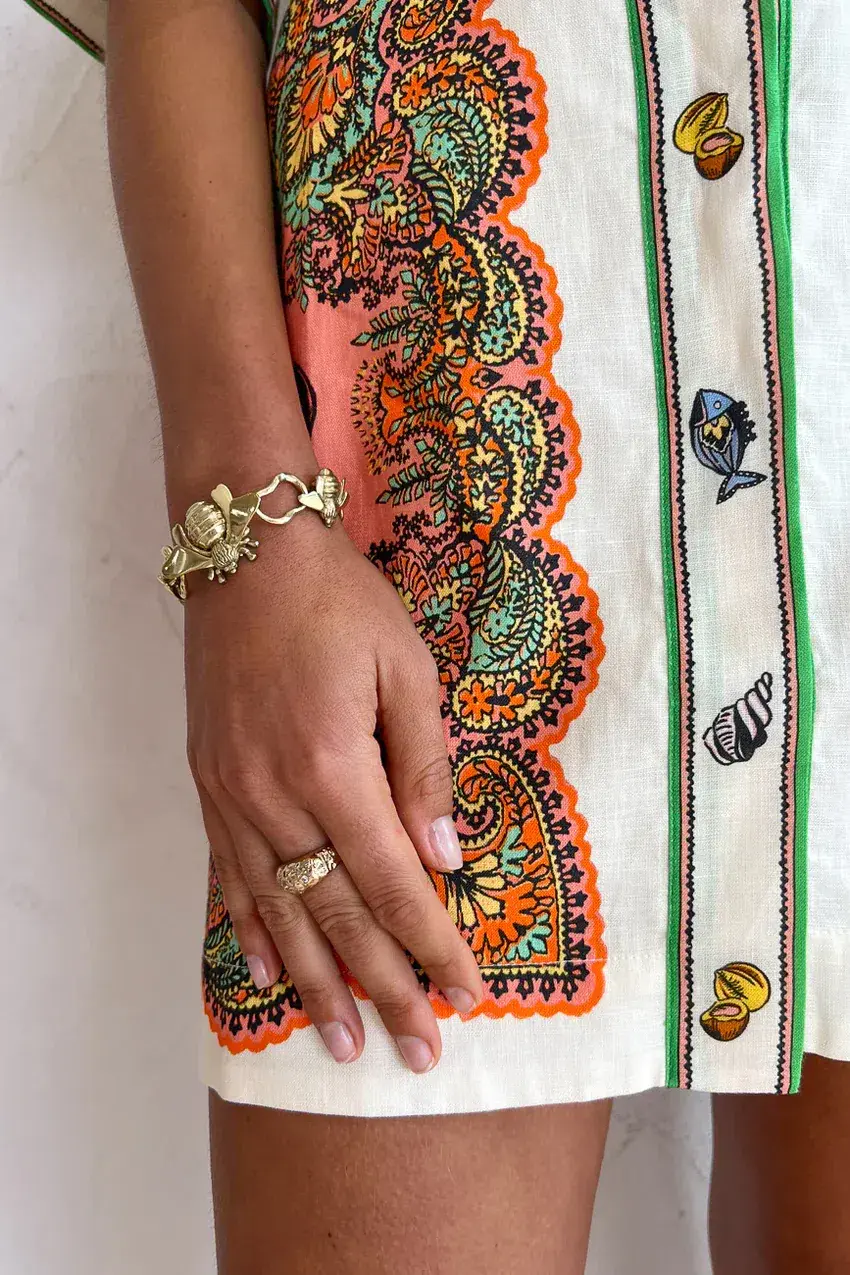 Alemais Trippy Troppo Mini Dress Multi Size 12 for rent on The Volte - main image