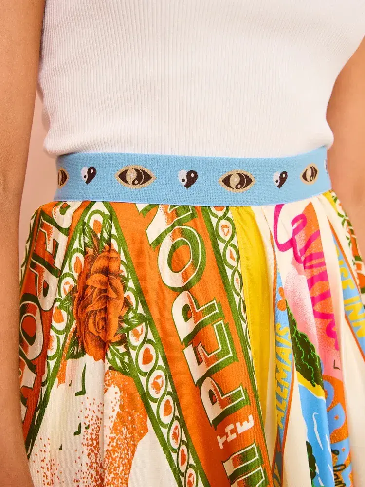 Alemais Samaki Scarf Top & Paradiso Silk Scarf Skirt Set Multi Size 10 AU - Image 12