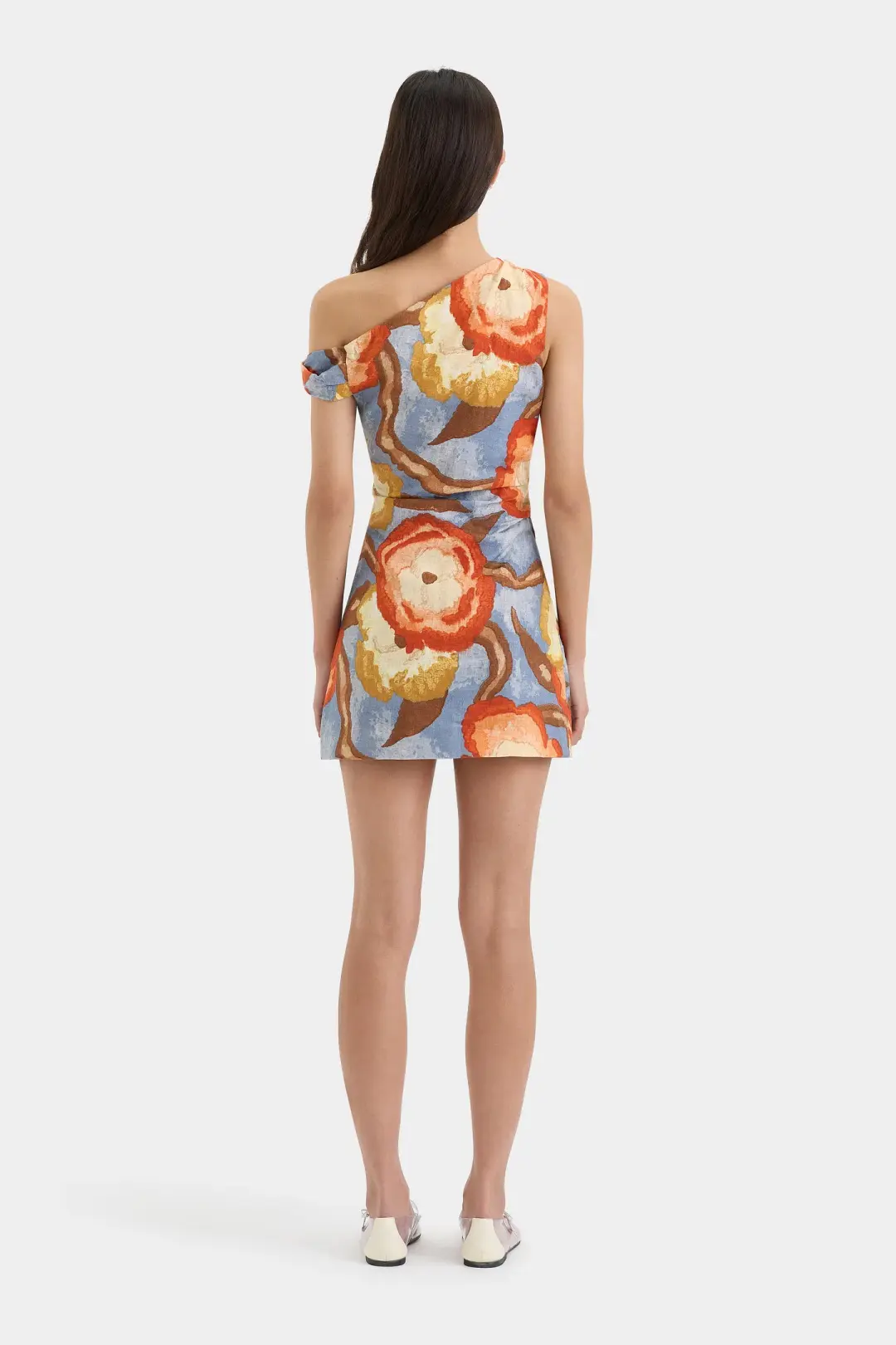 Sir The Label Avery Twist Mini Dress Camellia Floral Print Size 2 / AU 10 for rent on The Volte - main image
