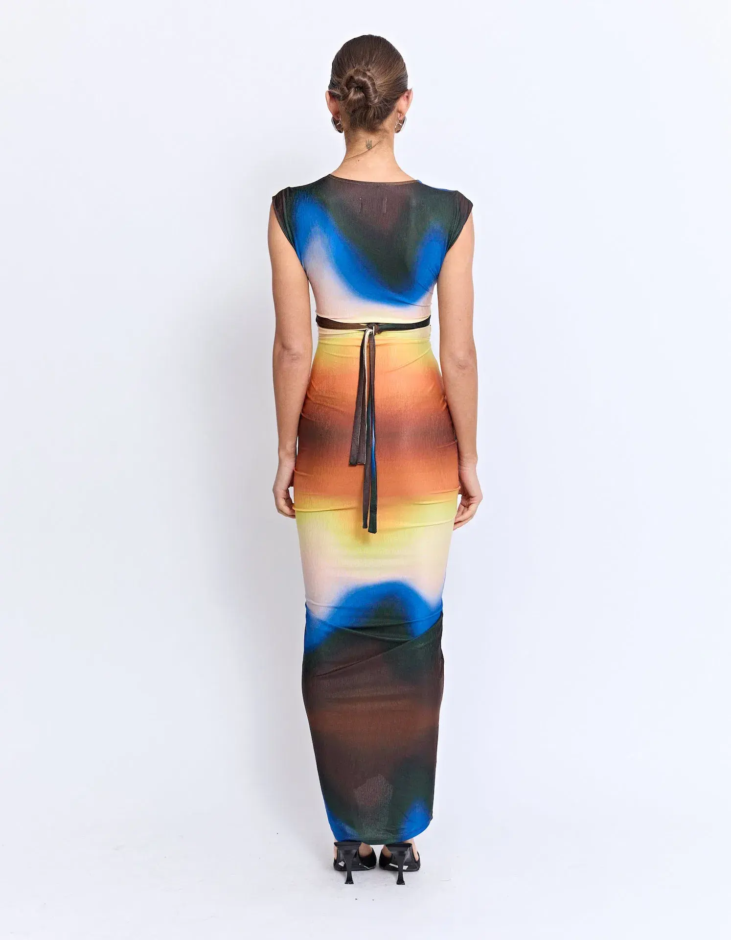 Pfeiffer Lexington Midi Dress Earth Size 8 - Image 2