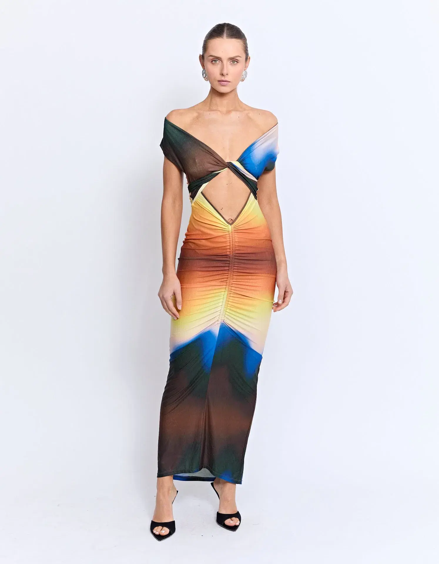 Pfeiffer Lexington Midi Dress Earth Size 8 - Image 1