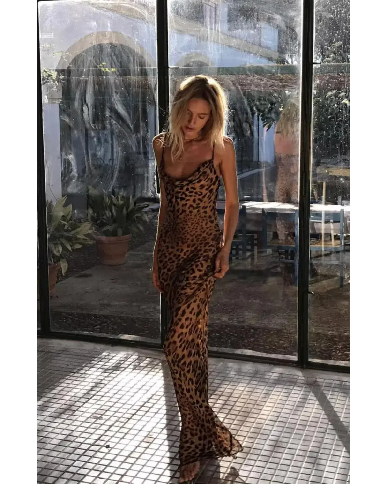 Rat & Boa Valentina Maxi Dress Leopard Print Size M / AU 10 - Image 2