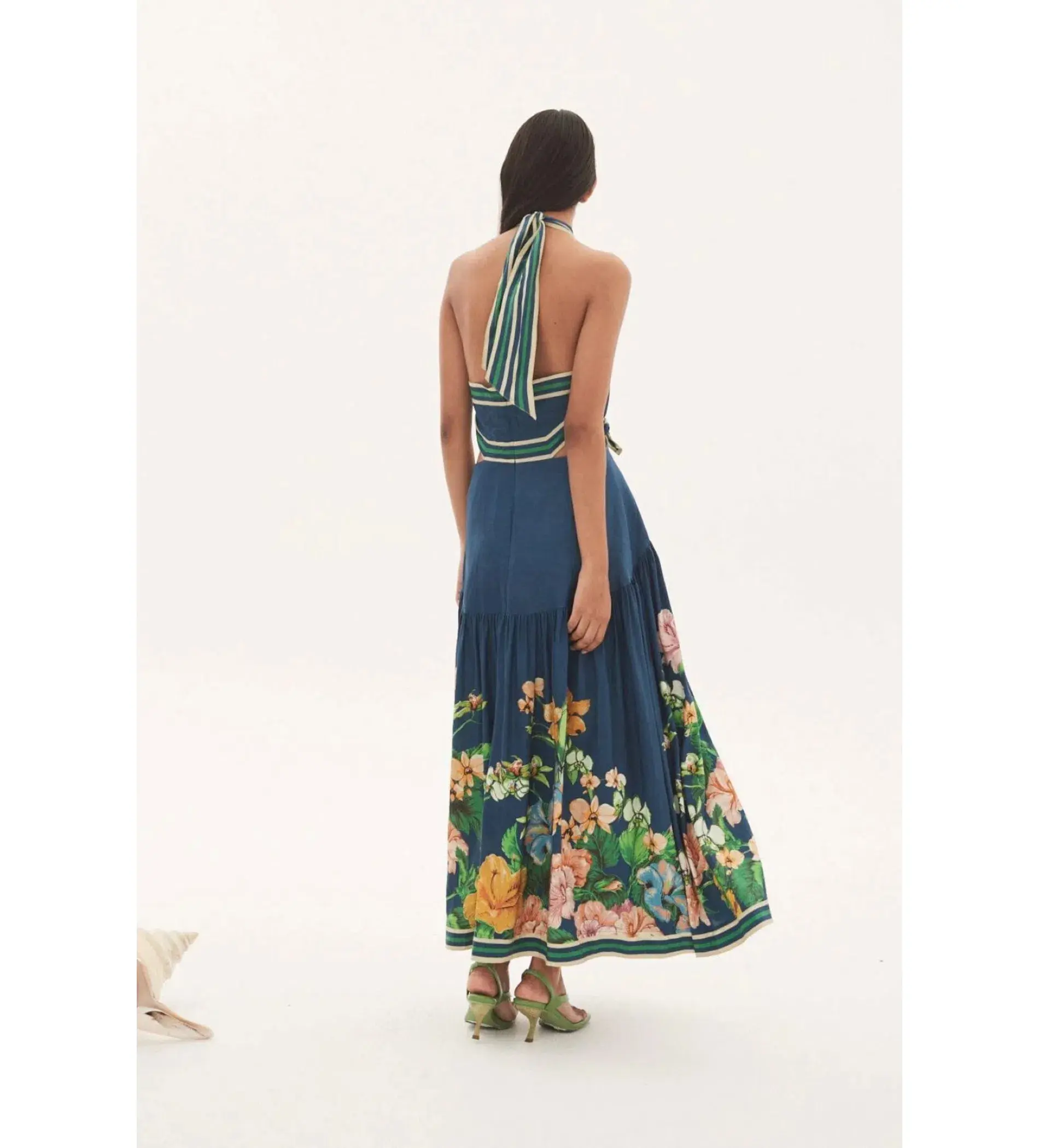Alemais Lyla Halter Midi Dress Blue Size 10 - Image 2
