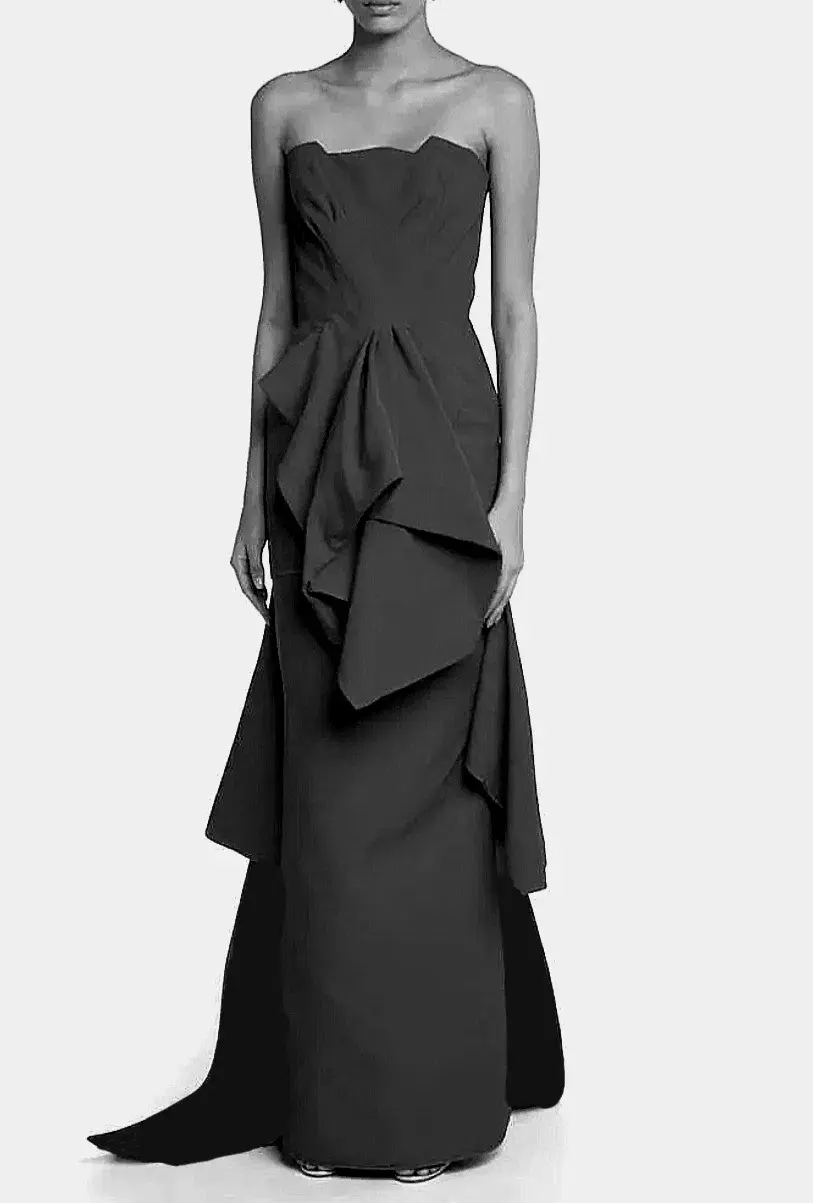 Maticevski Aprise Crepe Gown Black Size 10 for rent on The Volte - main image