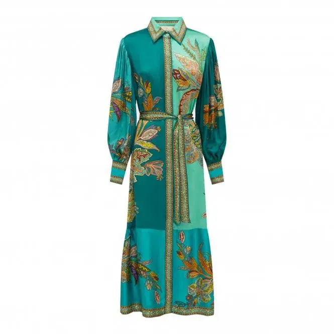 Alemais Franca Silk Shirtdress Multi Size 16 - Image 3