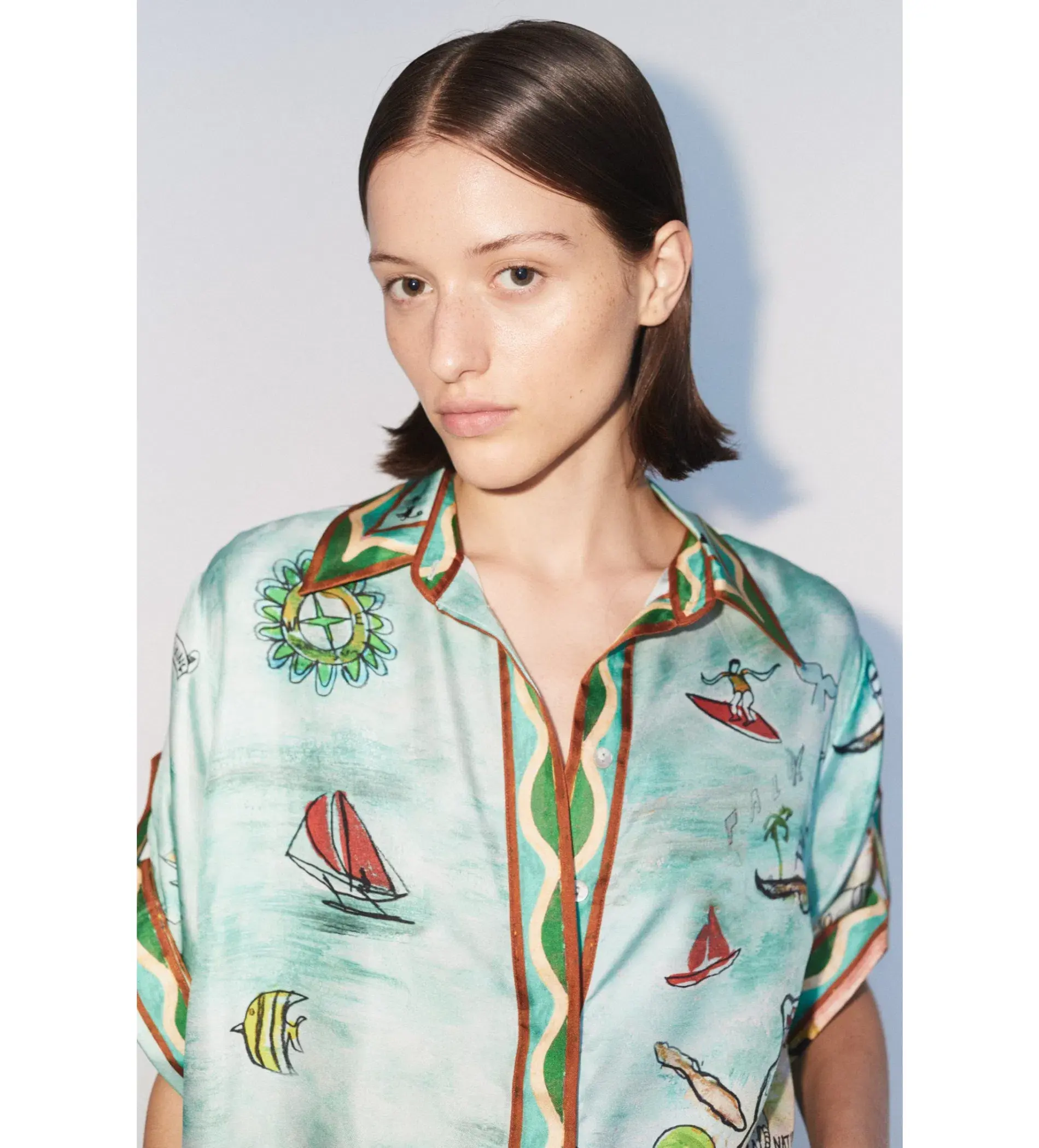 Alemais Swell Silk Shirt and Pant Set Size AU 16 - Image 3