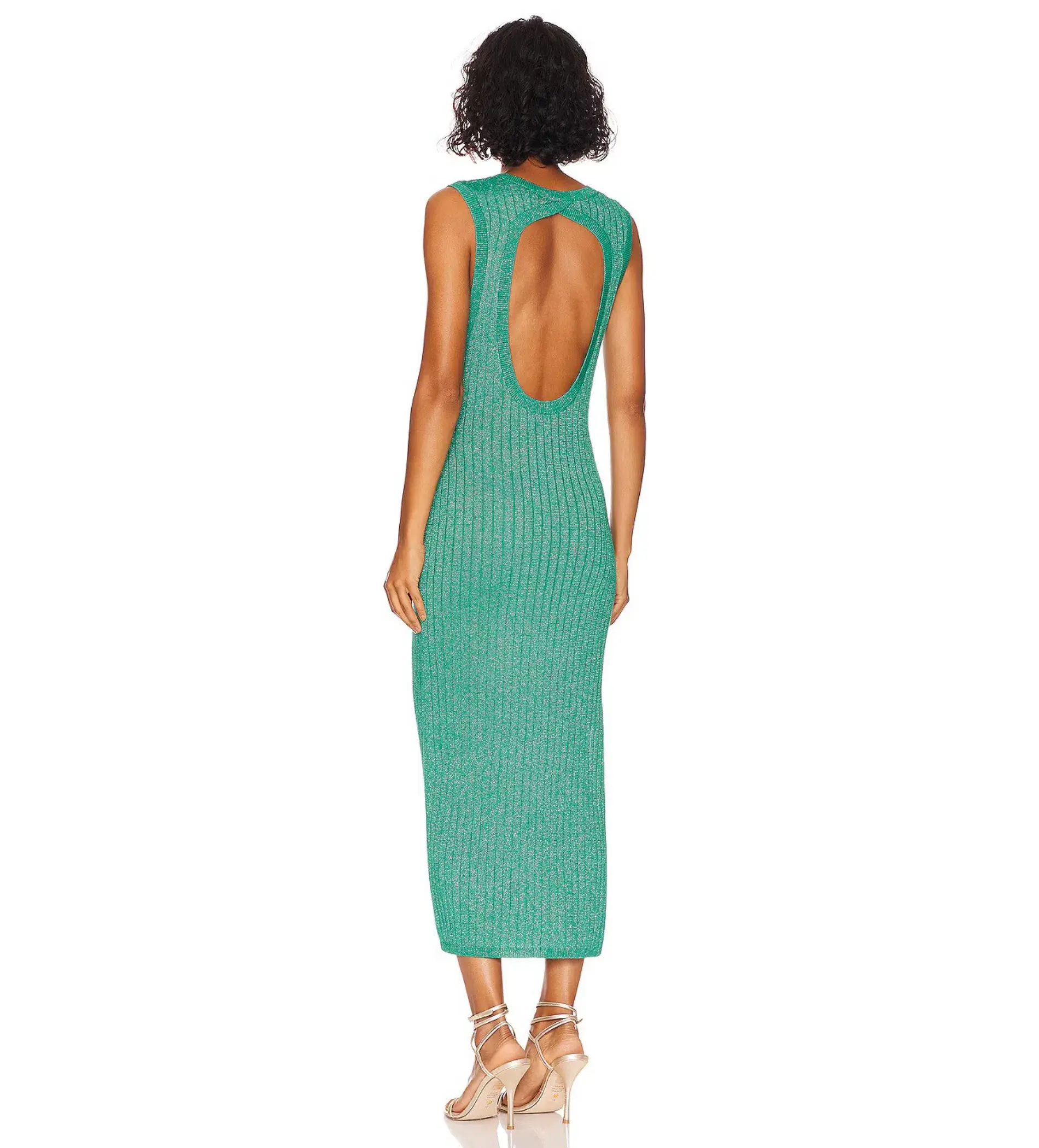 Spell Mercury Knit Maxi Dress Emerald Size 8 - Image 2