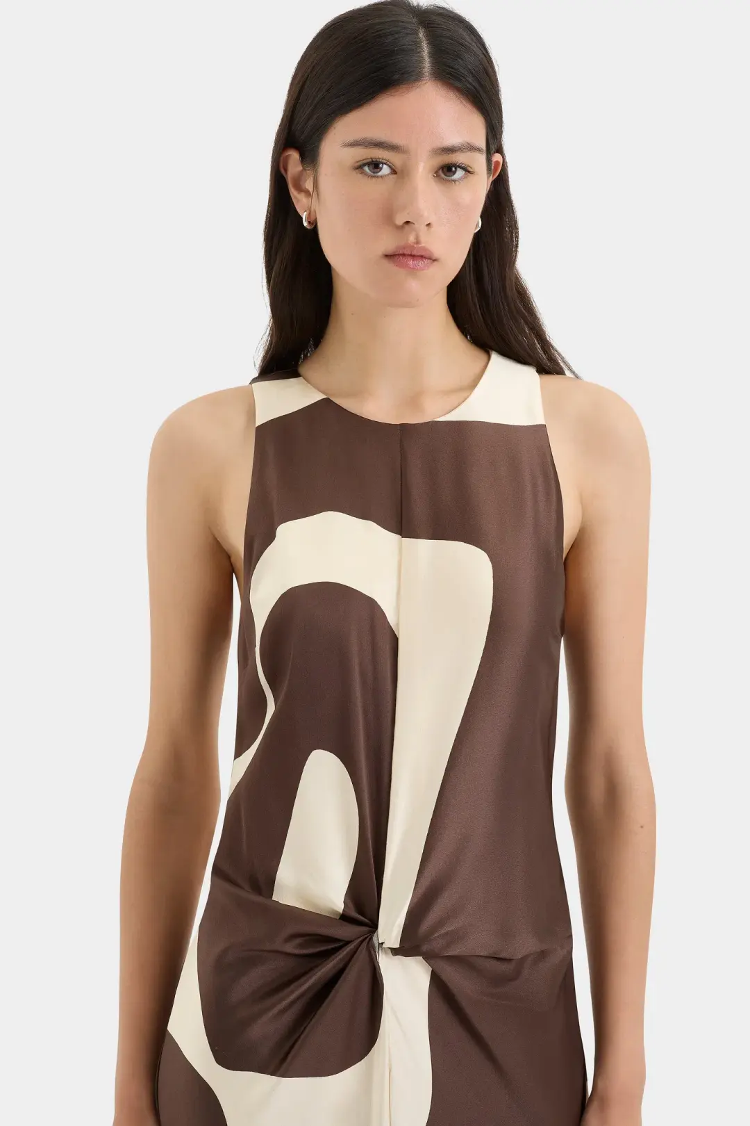 Sir the Label Freddie Twist Midi Dress Poster Print Size 8 for rent on The Volte - main image