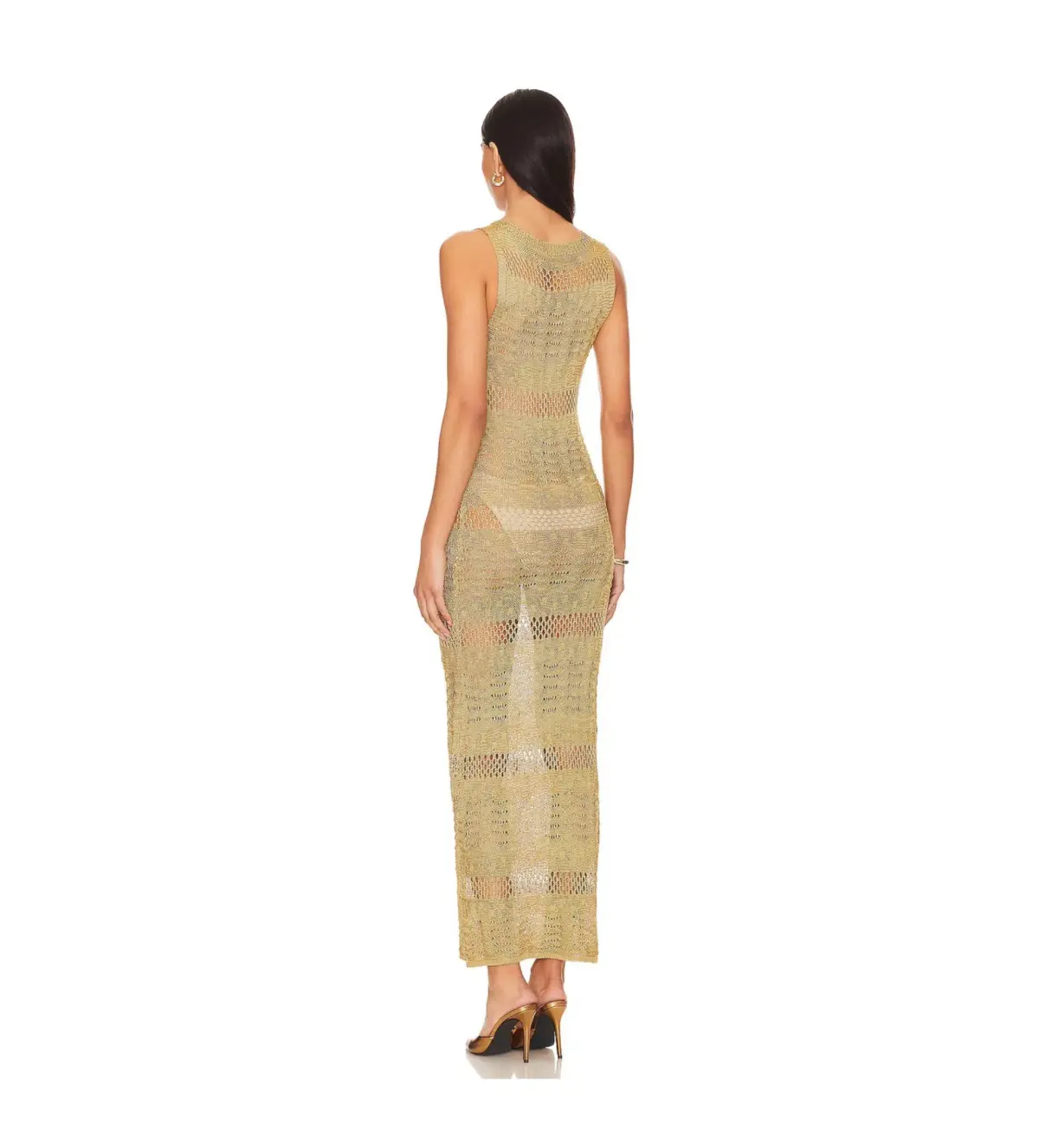 More To Come Sevyn Midi Dress Gold Size 8 - Image 2