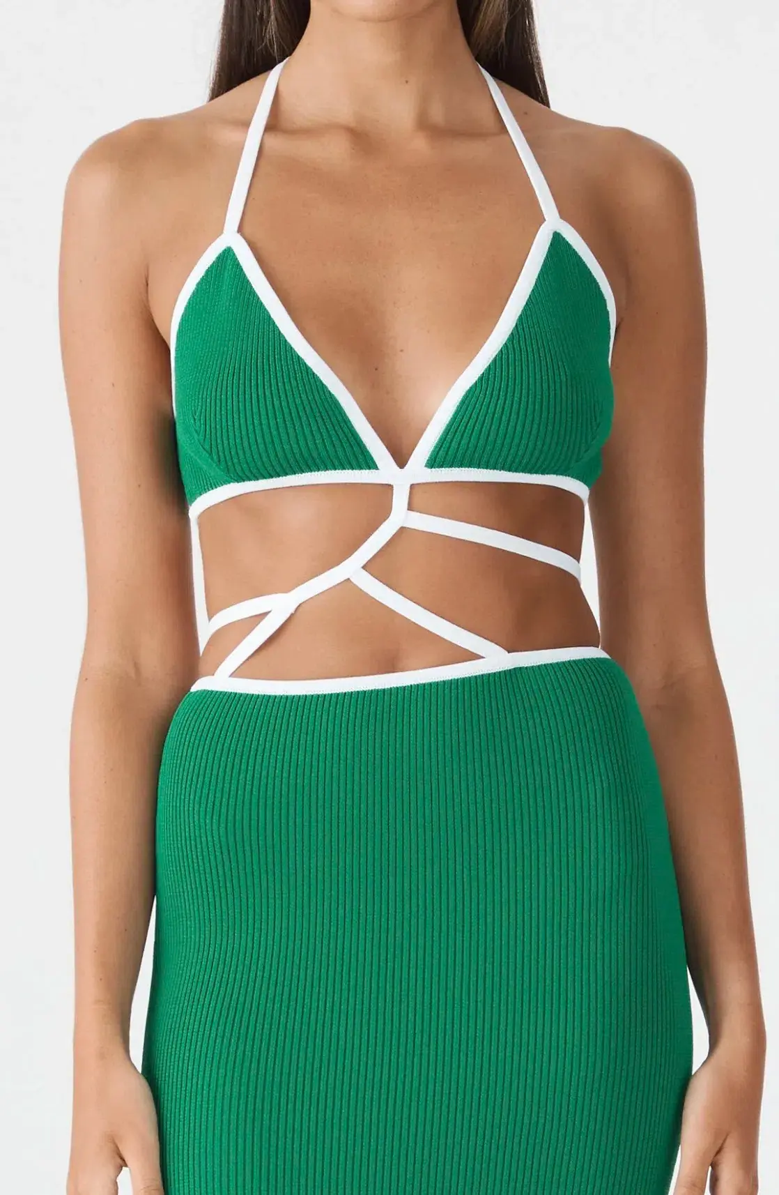 San Sloane Gabby Midi Dress Green Size 8 - Image 4