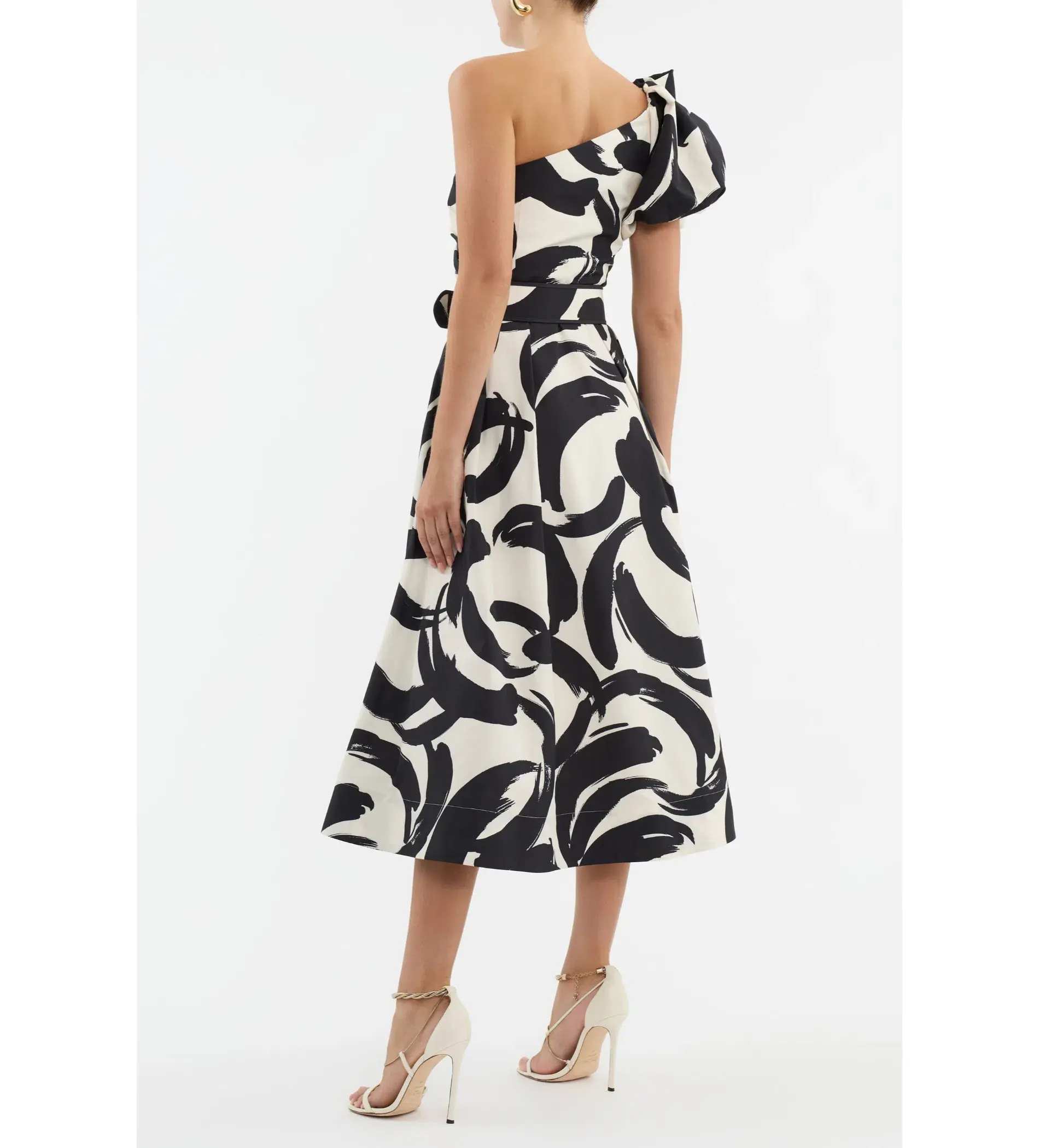 Rebecca Vallance Pompidou One Shoulder Midi Dress Multi Size 12 - Image 2