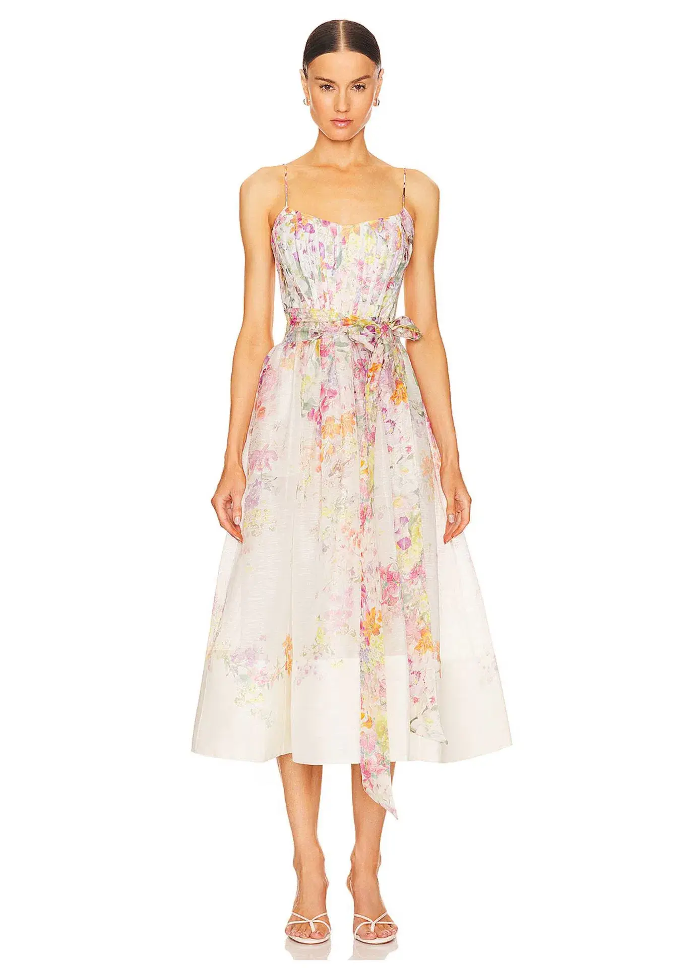 Zimmermann Natura Corset Midi Dress Kaleidoscope Garden Size 3 / AU 14 - Image 1