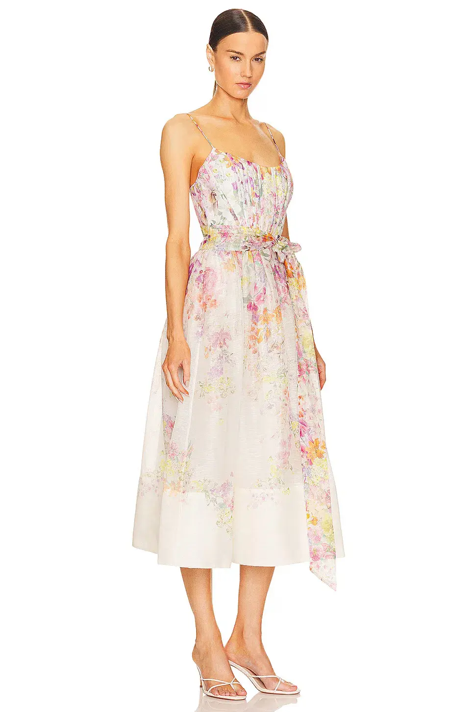 Zimmermann Natura Corset Midi Dress Kaleidoscope Garden Size 3 / AU 14 - Image 2