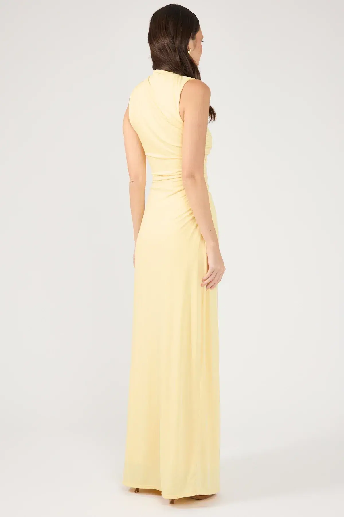 Perfect Stranger Rosewood High Neck Maxi Dress Lemon Size XL / AU 14 - Image 3
