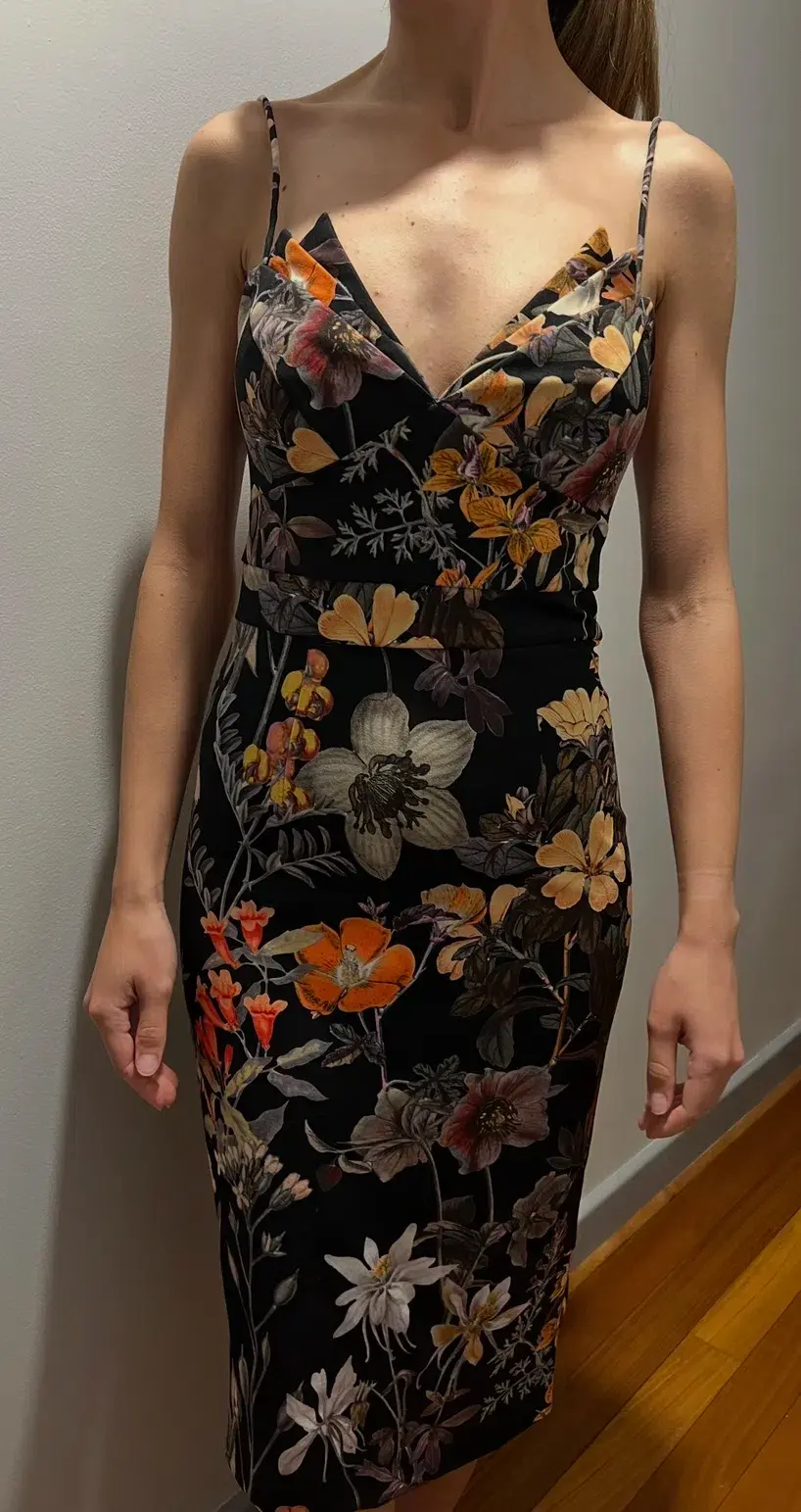 Talulah Bloom Cocktail Midi Dress Floral Size XS / AU 6 - Image 2