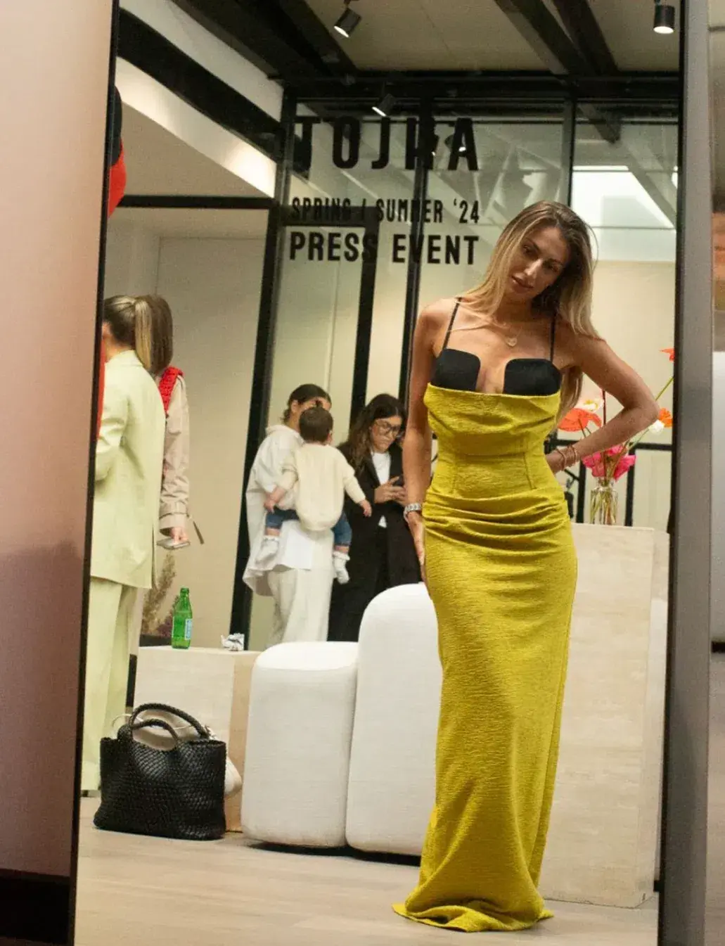 Tojha Ellison Maxi Dress Yellow Size 8 for rent on The Volte - main image