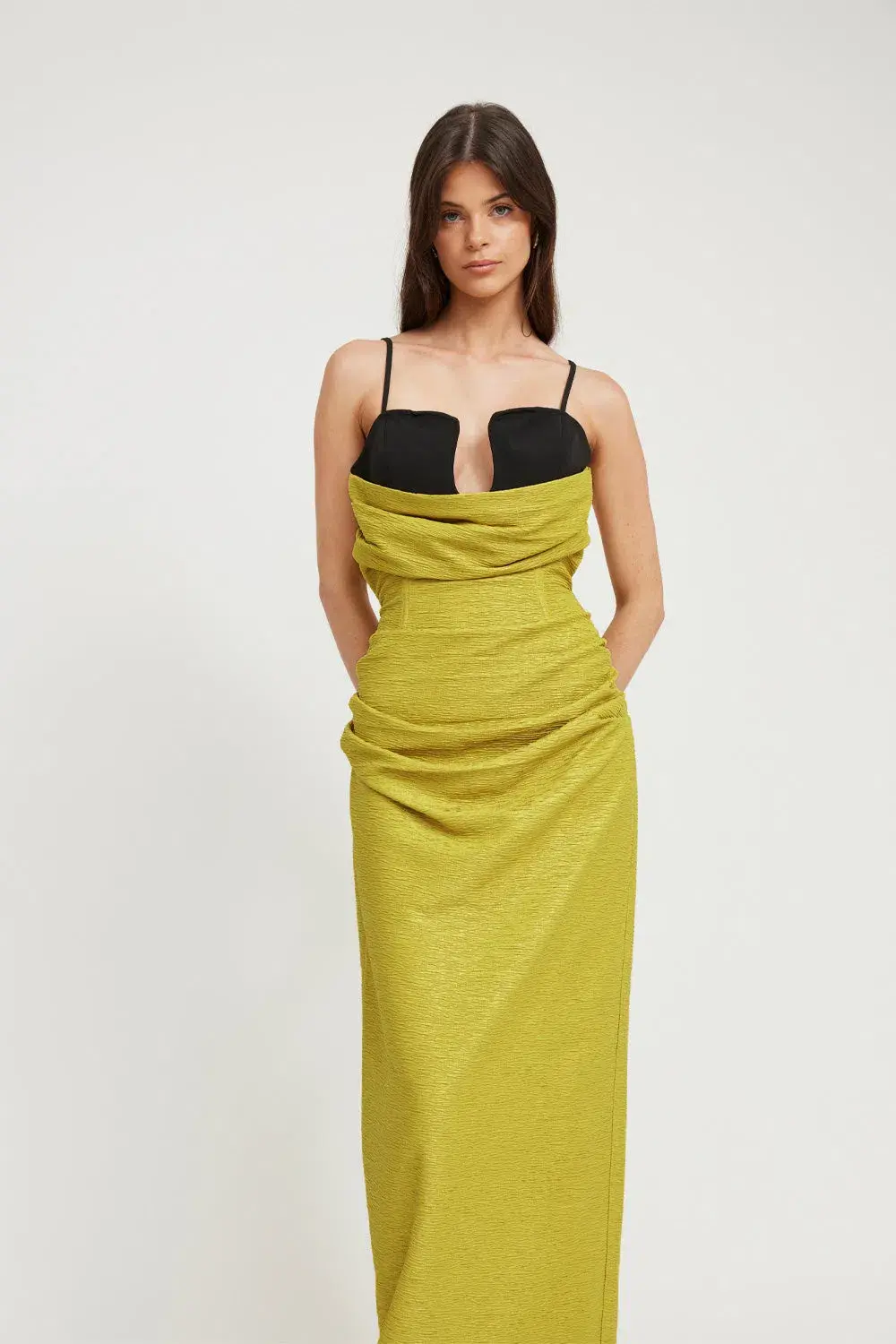 Tojha Ellison Maxi Dress Yellow Size 10 for rent on The Volte - main image