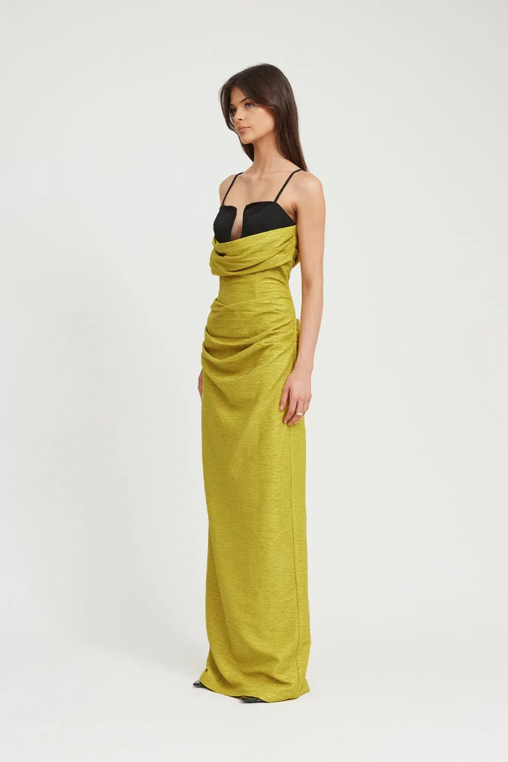 Tojha Ellison Maxi Dress Yellow Size 12 for rent on The Volte - main image
