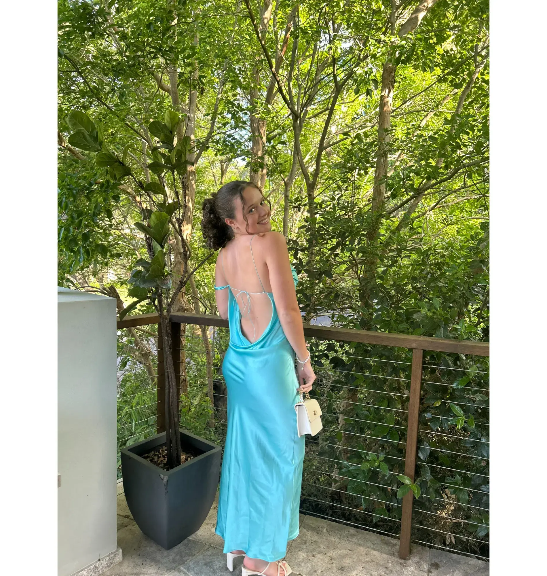 Natalie Rolt Tatiana Dress in Turquoise Size 1 / AU 8 - Image 3