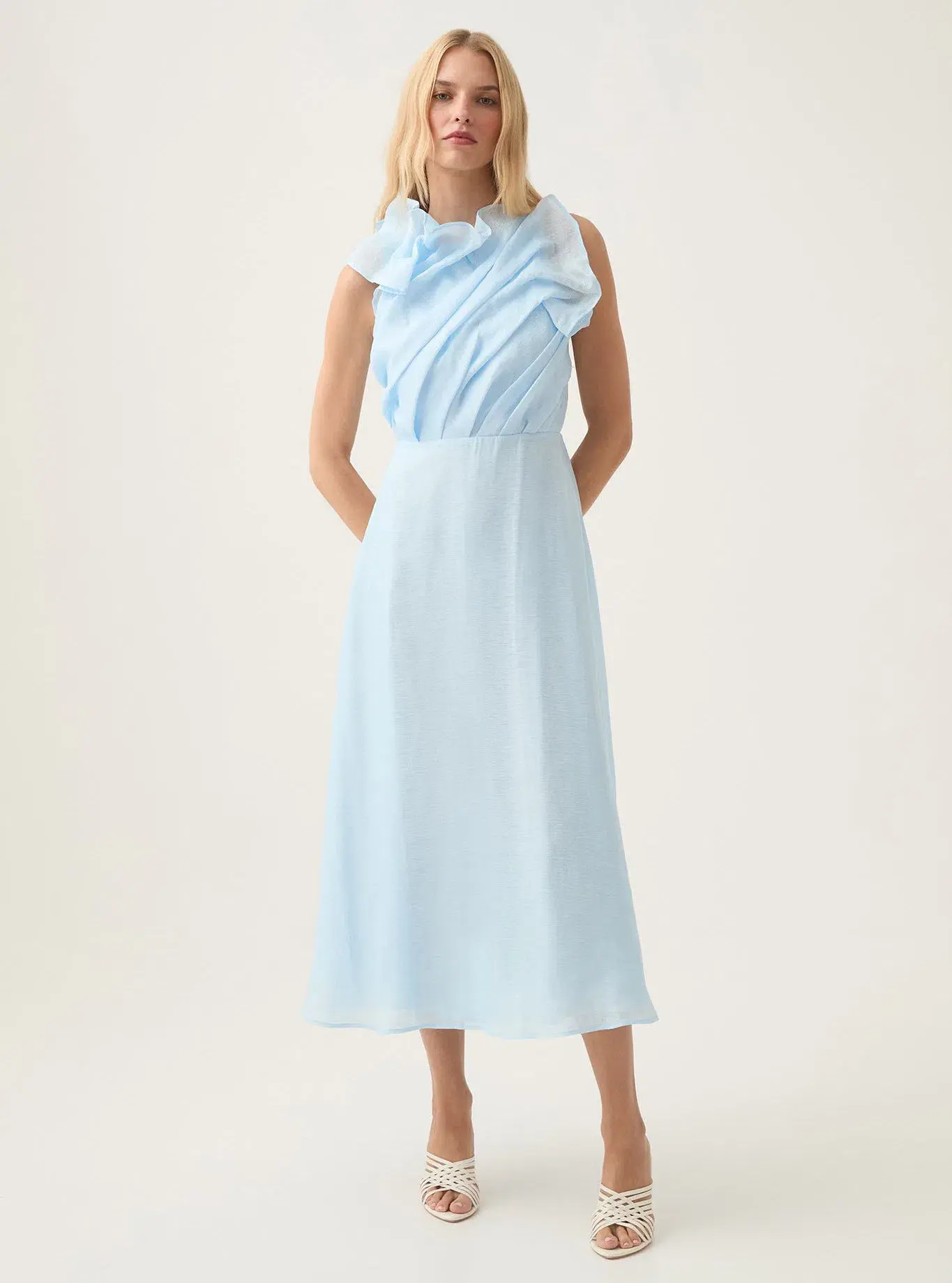 Aje Genesis Midi Dress Sea Breeze Size 8 - Image 1