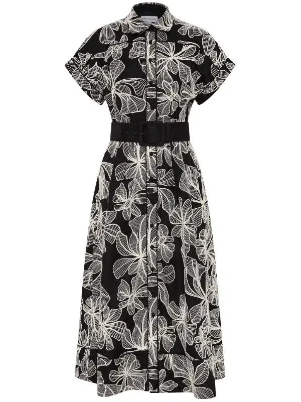 Rebecca Vallance Amira Short Sleeve Midi Dress Floral Size 18 - Image 4
