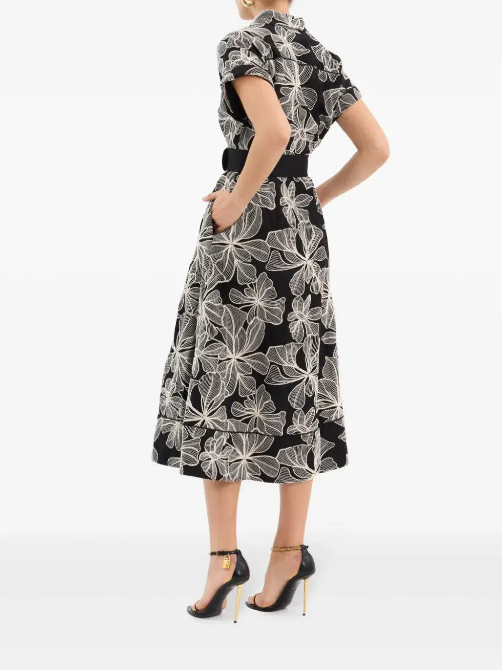Rebecca Vallance Amira Short Sleeve Midi Dress Floral Size 18 - Image 3