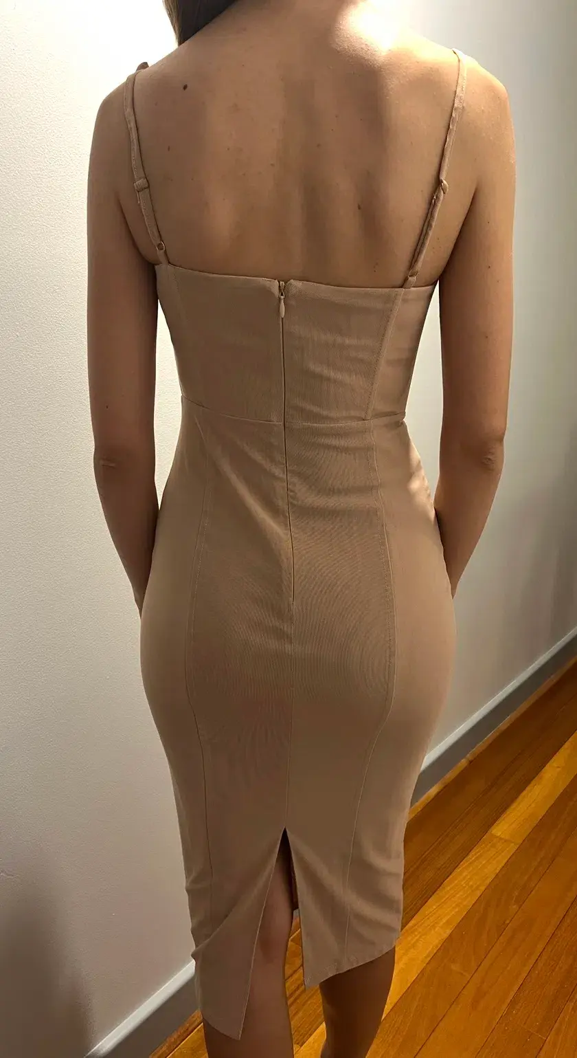 MISHA Adreanna Dress Nude Size 6/XS - Image 3